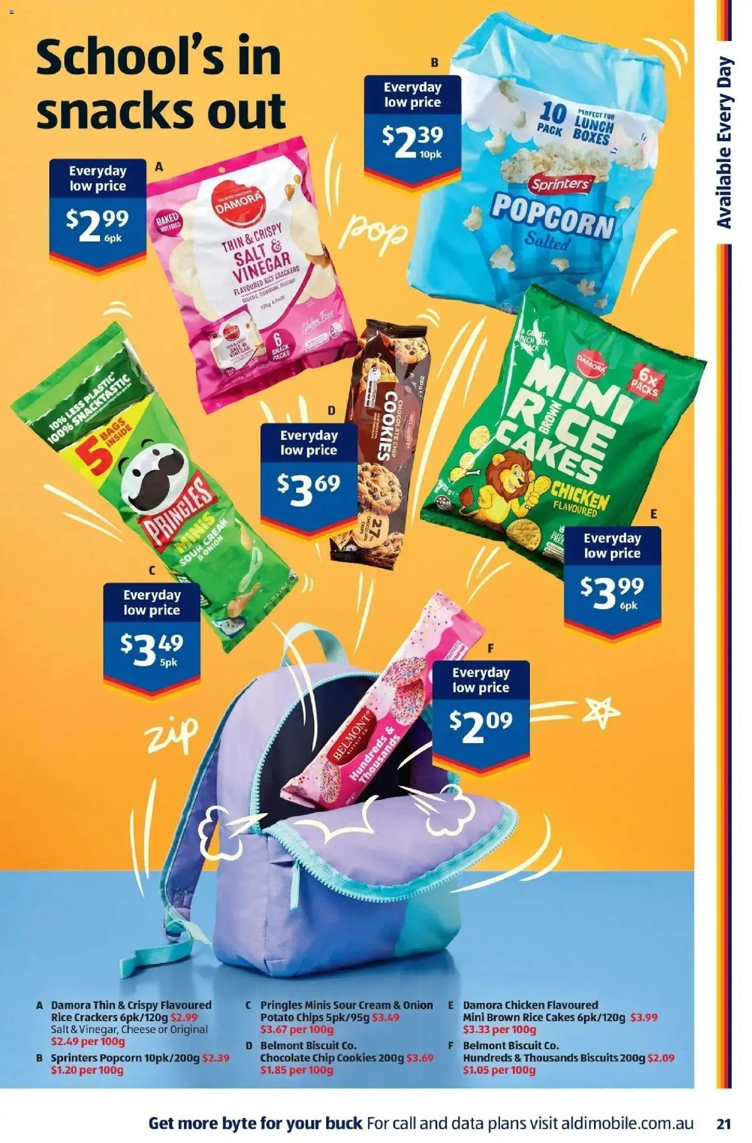 Aldi catalogue - valid from 07/10/2026 | Page: 21 | Products: Crackers, Cheese, Sour cream, Popcorn