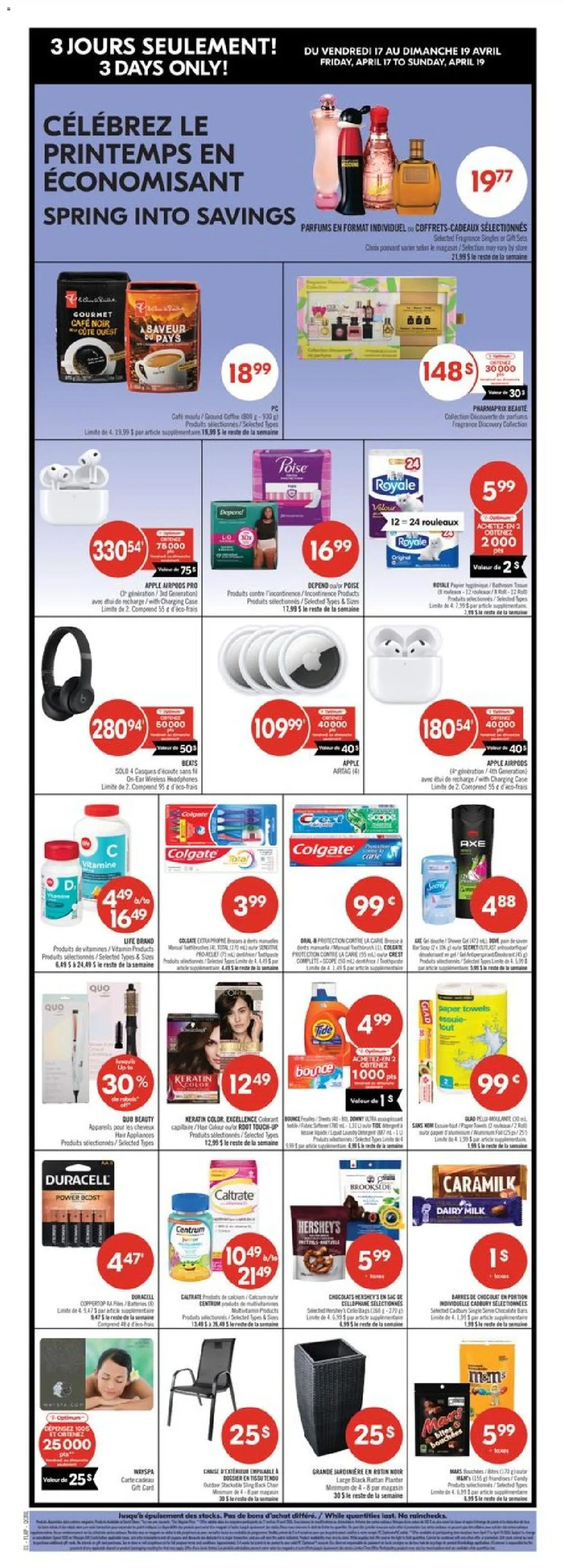 Pharmaprix flyer valid from 17.04.2026 | Page: 2 | Products: PC, Headphones, Fragrance, Fabric softener