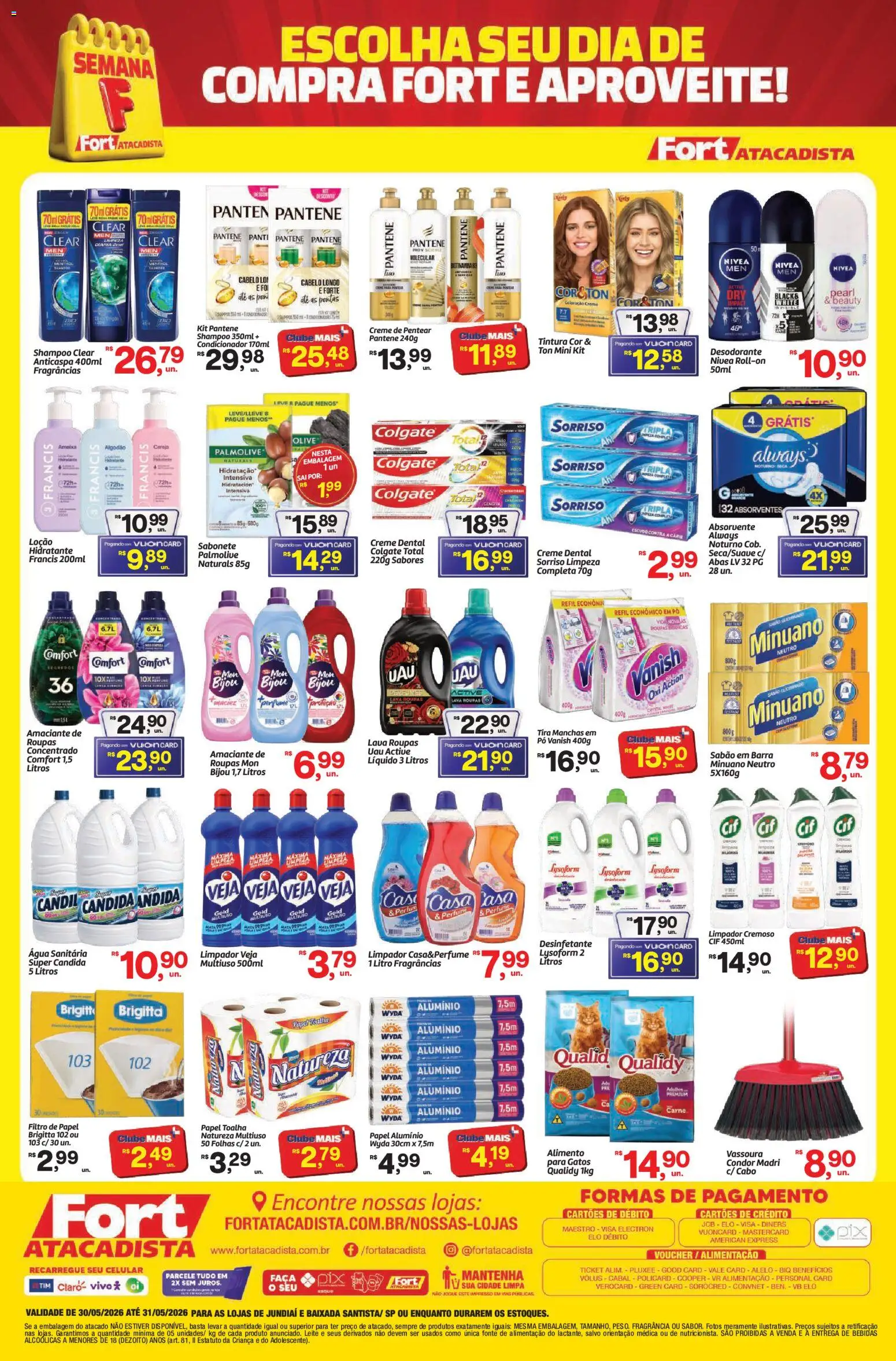 Fort Atacadista Folheto - válido de 30.05.2026 | Página: 4 | Produtos: Condicionador, Leite, Desinfetante, Ameixa