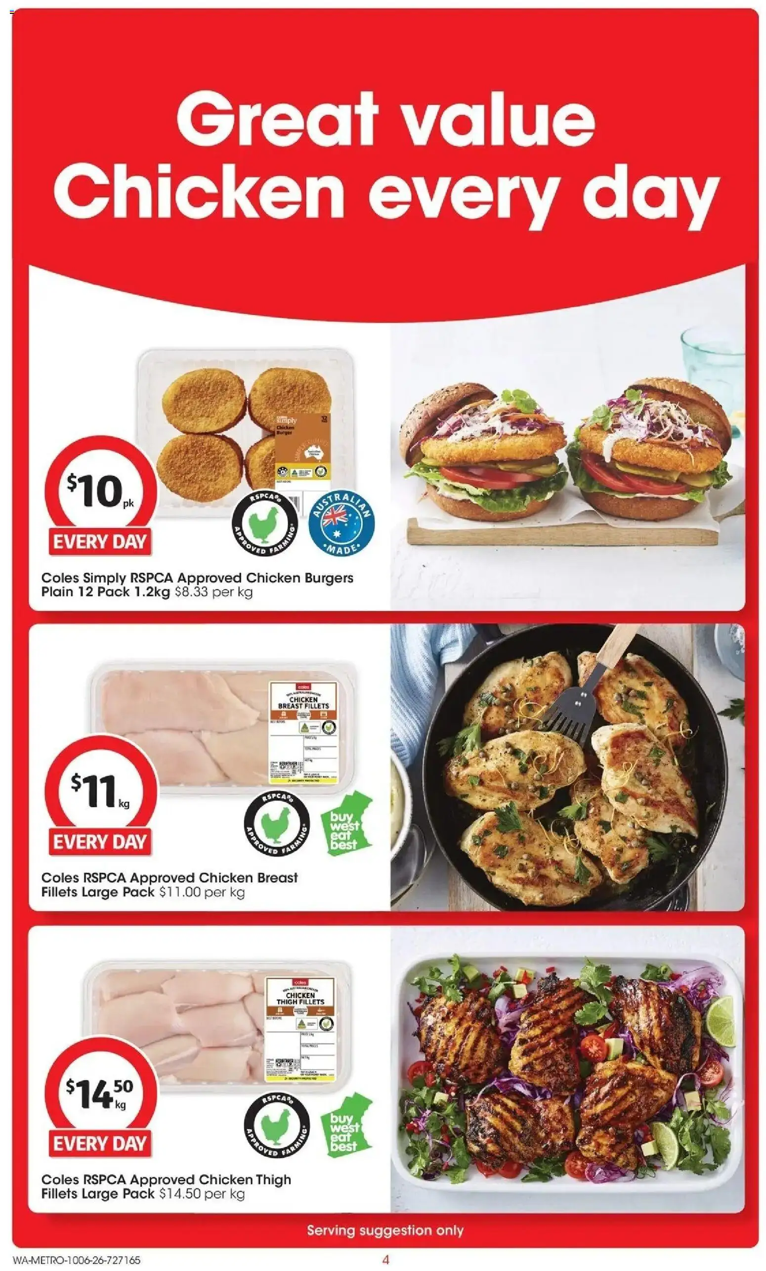 Coles catalogue - valid from 10.06.2026 | Page: 4 | Products: Chicken