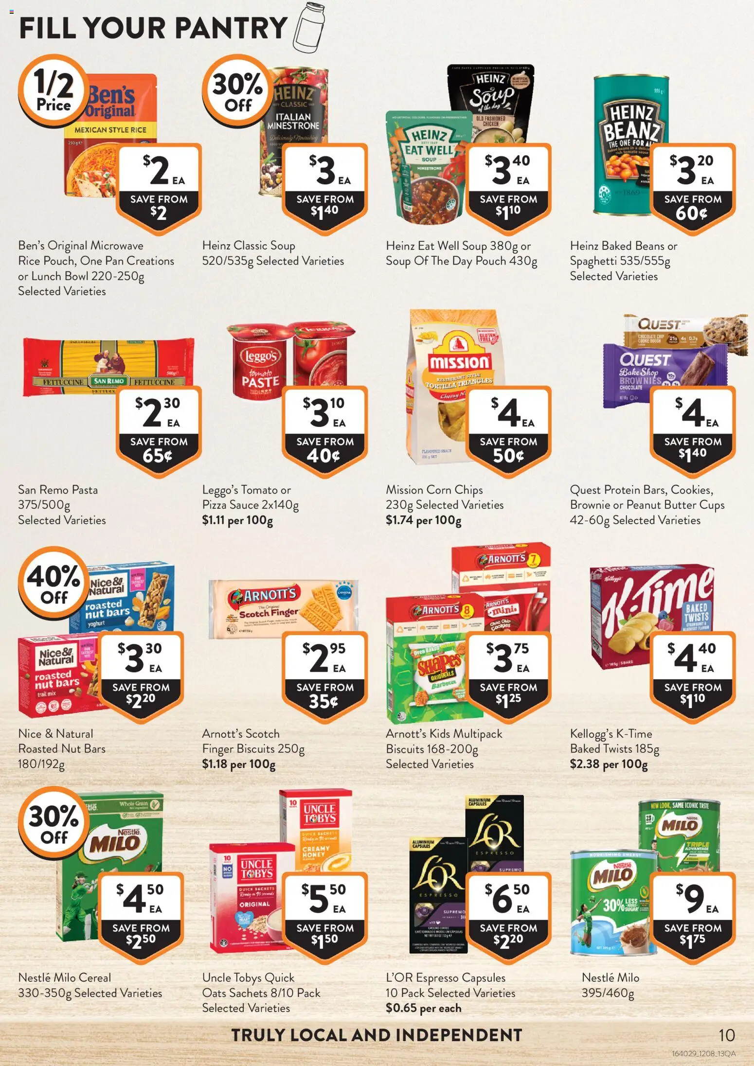 Foodworks catalogue - valid from 12/08/2026 | Page: 10 | Products: Cups, Pizza, Scotch, Beans