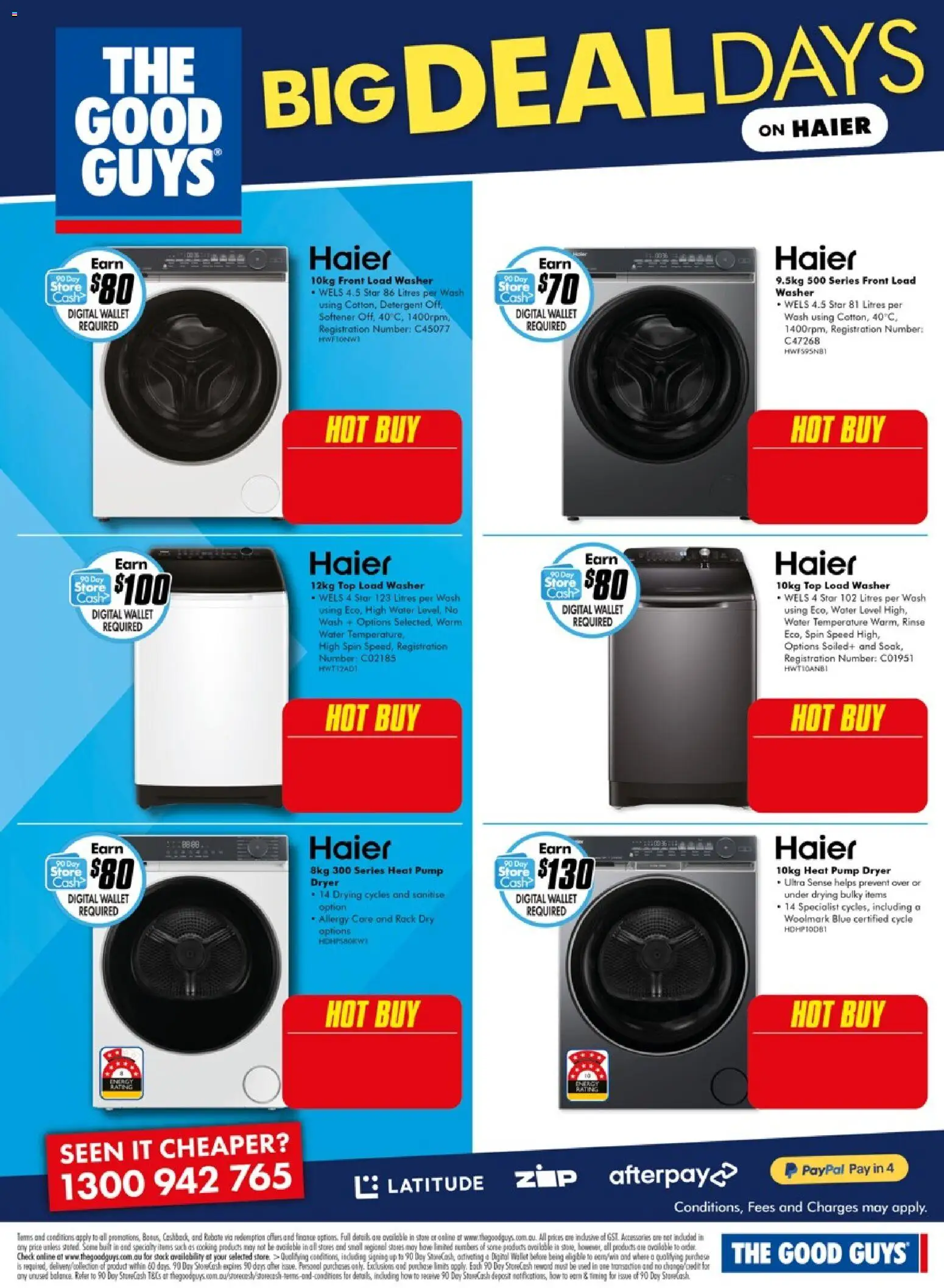 The Good Guys catalogue - valid from 22/07/2026 | Page: 4 | Products: Water, Accessories, Dryer, Washer
