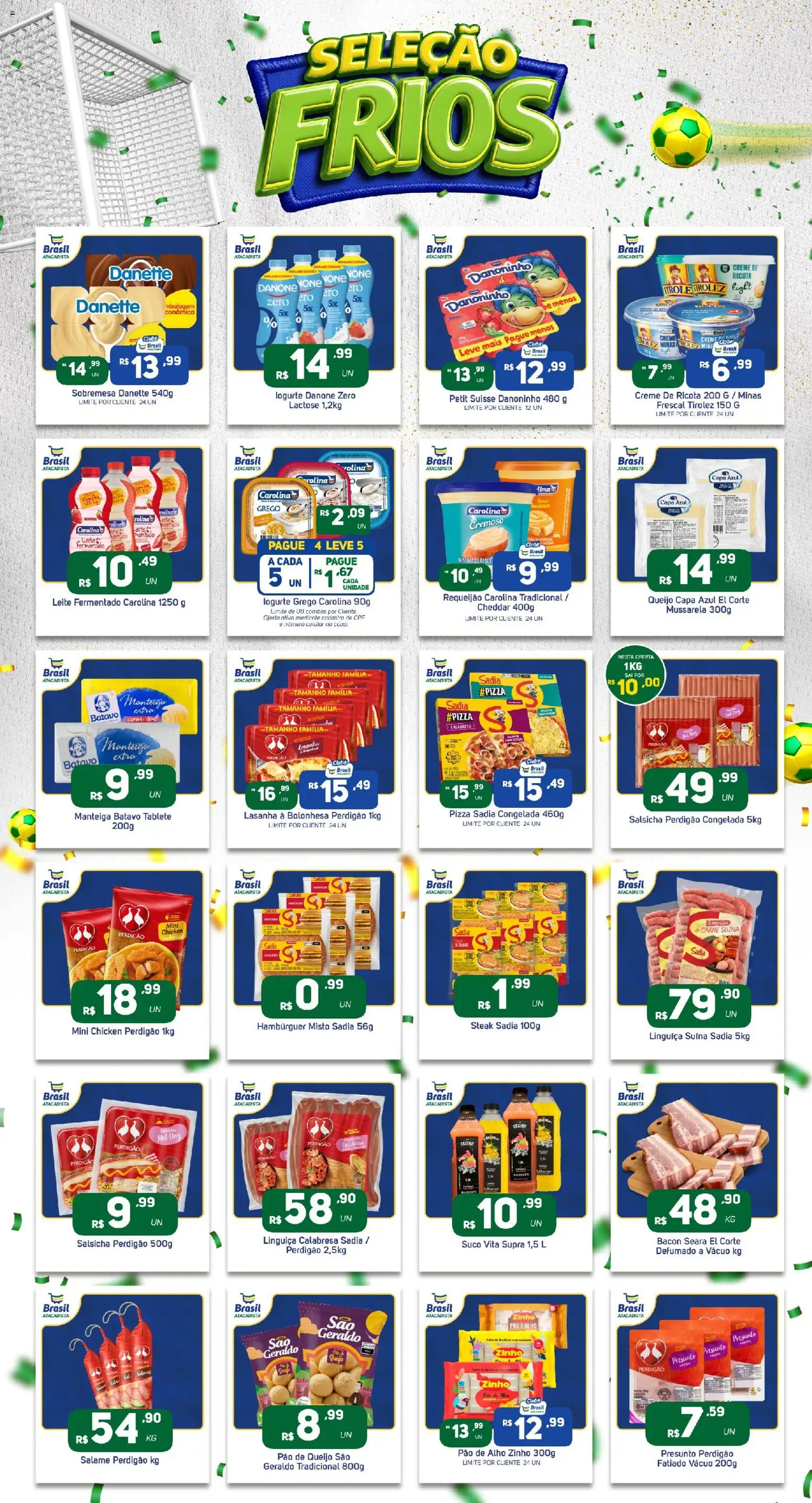 Brasil Atacadista Folheto - válido de 01.06.2026 | Página: 5 | Produtos: Queijo, Pão, Presunto, Lasanha