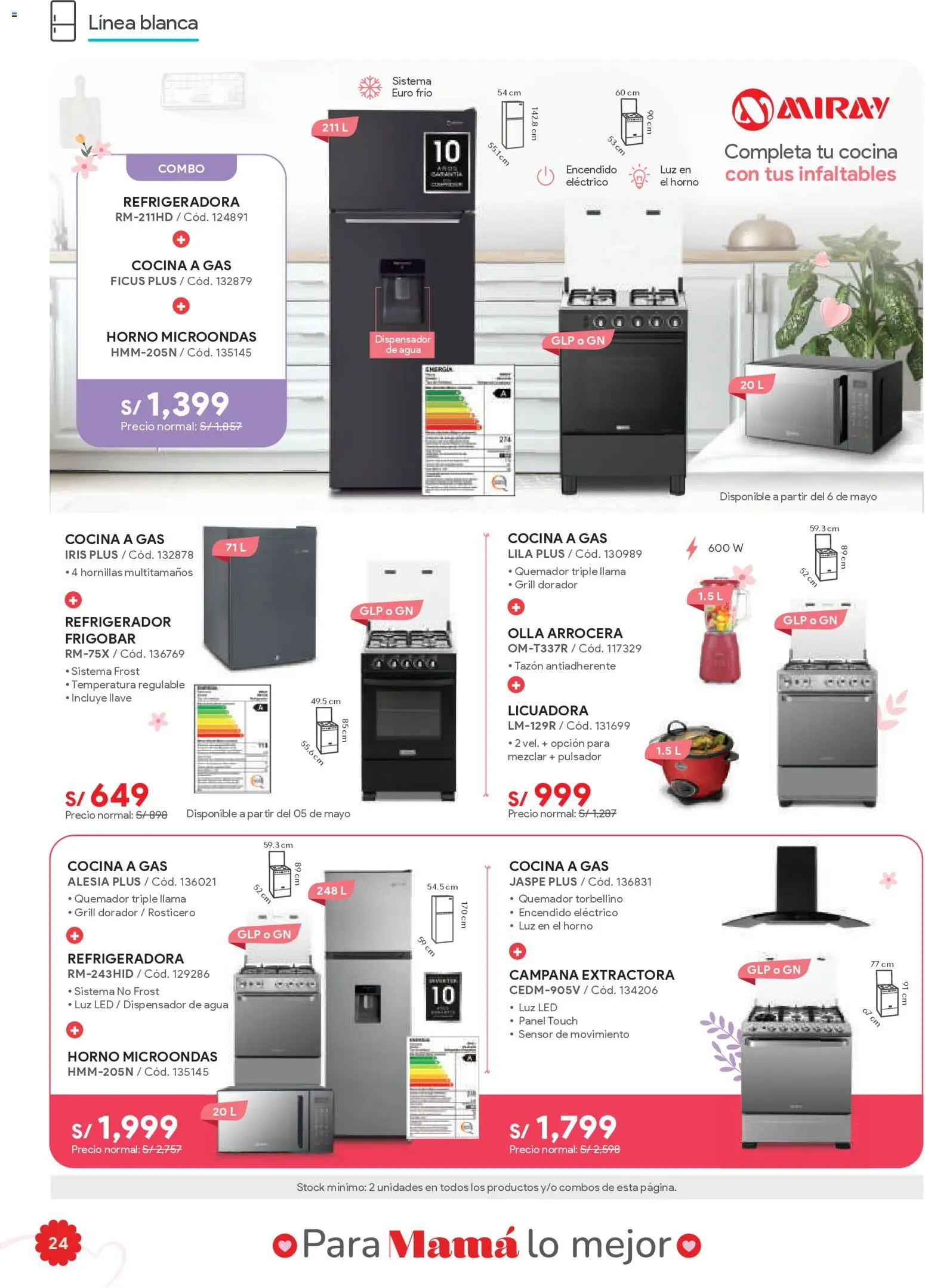 Catálogo Hiraoka válido desde 25.04.2026 | Página: 24 | Productos: El horno, Horno microondas, Cocina, Campana extractora