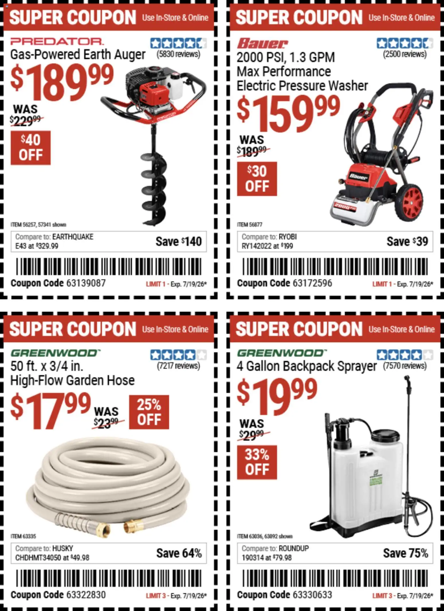 Harbor Freight Weekly Ad - valid from 07/06/2026 | Page: 18 | Products: Backpack, Washer
