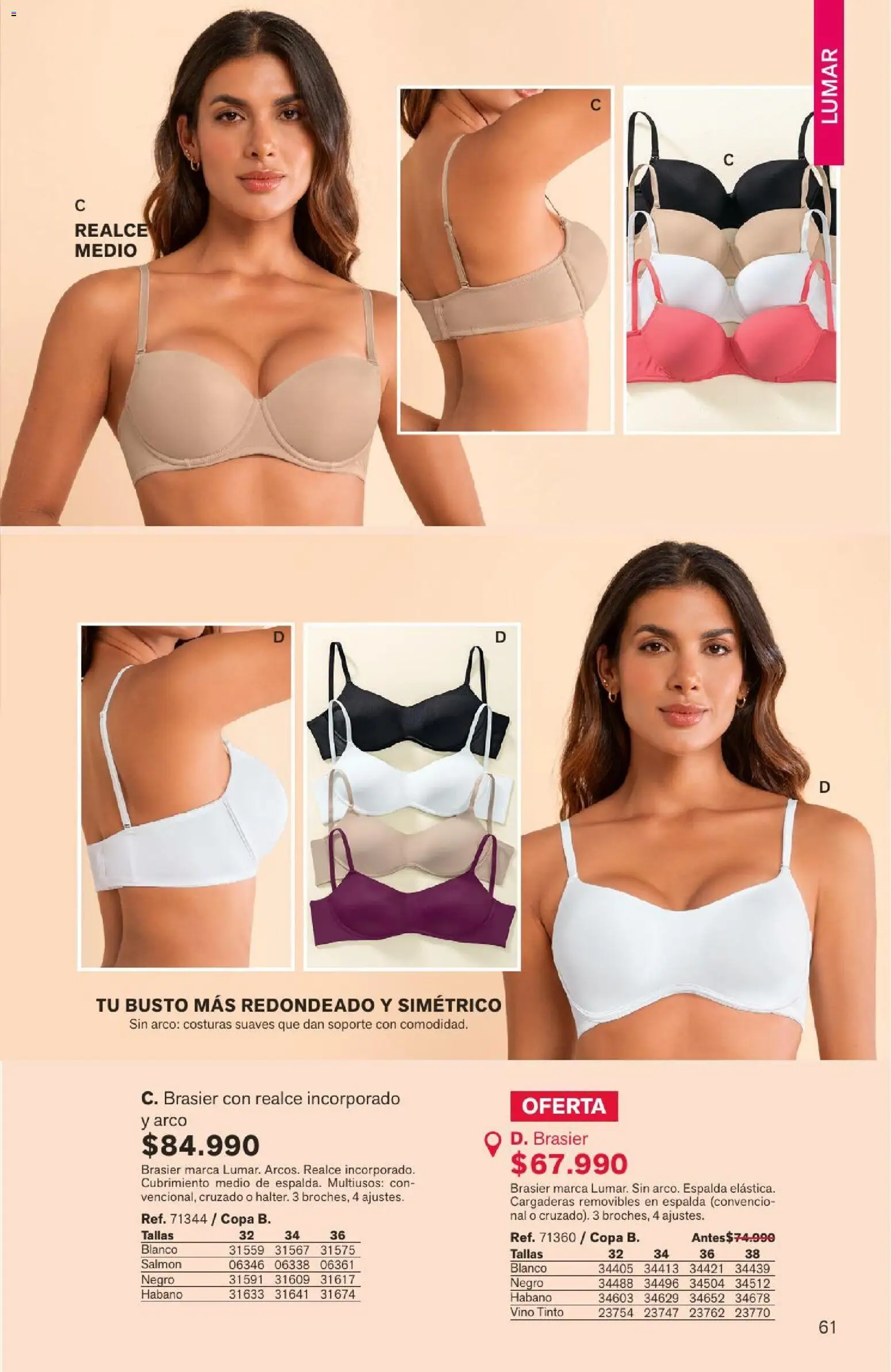 Leonisa revista - valida desde el 04/08/2026 | Página: 61 | Productos: Brazo de reina, Brasier, Vino