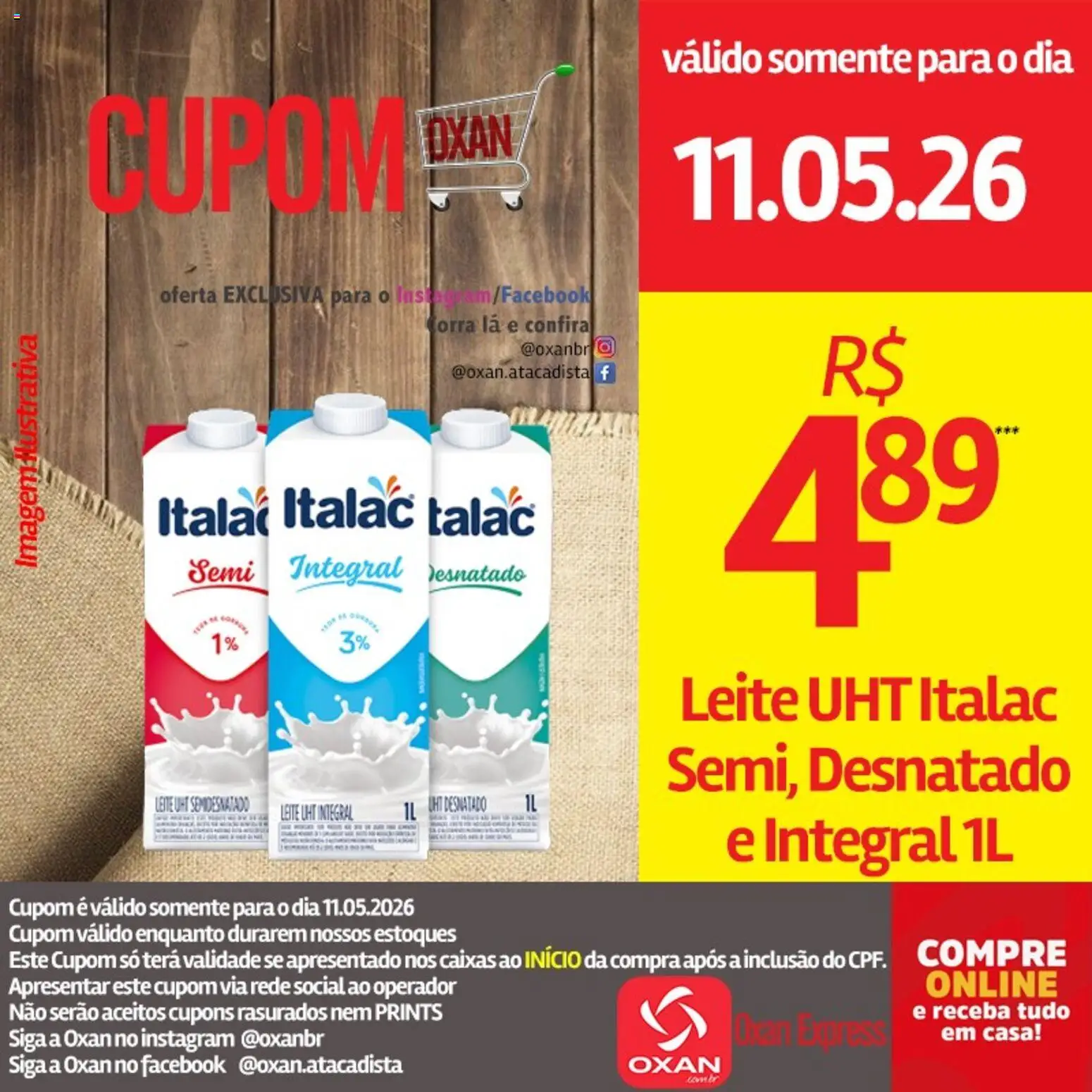 Oxan Atacadista Folheto - válido de 11.05.2026 | Página: 13 | Produtos: Leite