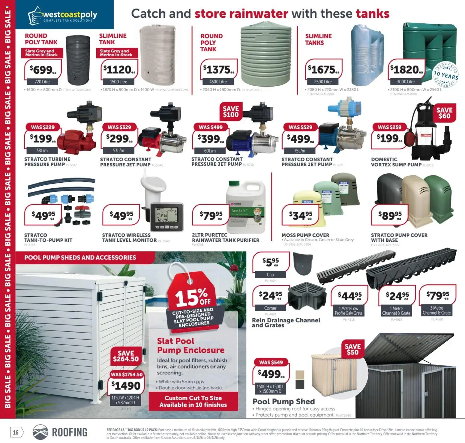 Stratco catalogue - valid from 06.03.2026 | Page: 16 | Products: Shed, Accessories, Domestic, Bag