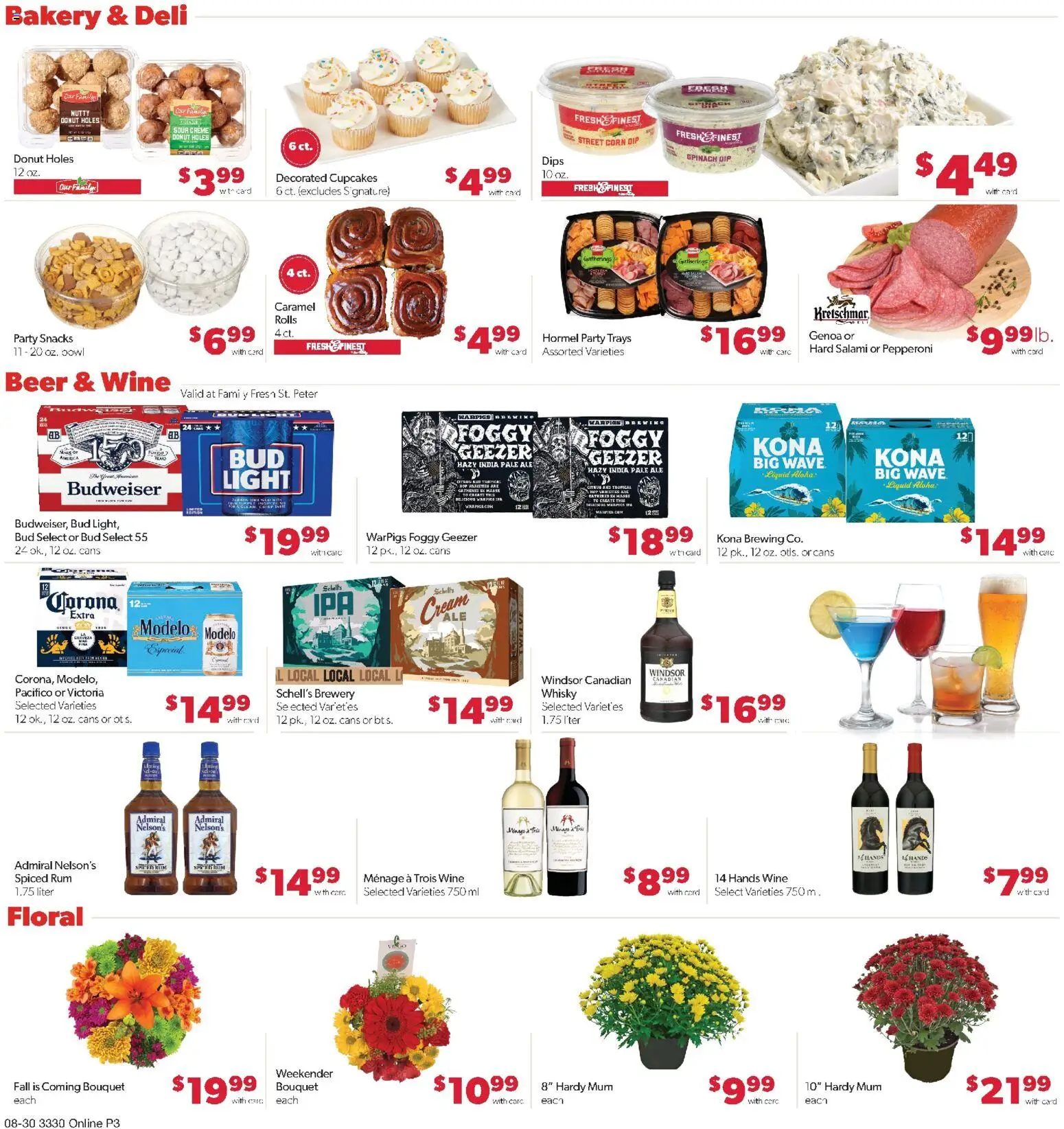 Family Fare Weekly Ad - MN - valid from 08/30/2026 | Page: 9 | Products: Hoe, Corn, Spinach, Rum