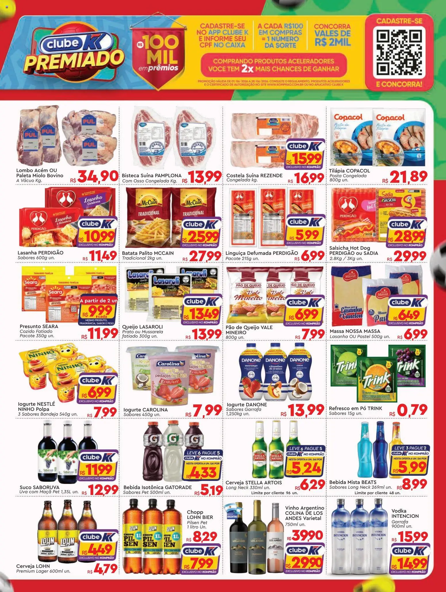 Komprao Atacadista Folheto - válido de 15.06.2026 | Página: 3 | Produtos: Presunto, Cerveja, Vodka, Mussarela