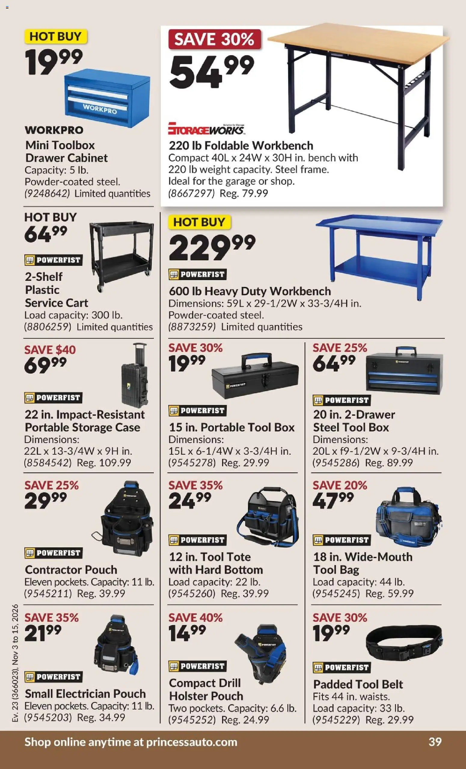 Princess Auto flyer valid from Nov 1, 2026 | Page: 47