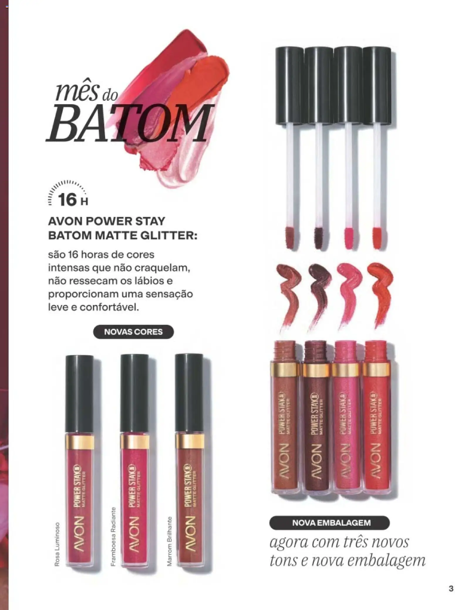 Avon Folheto - válido de 19/07/2026 | Página: 3 | Produtos: Batom