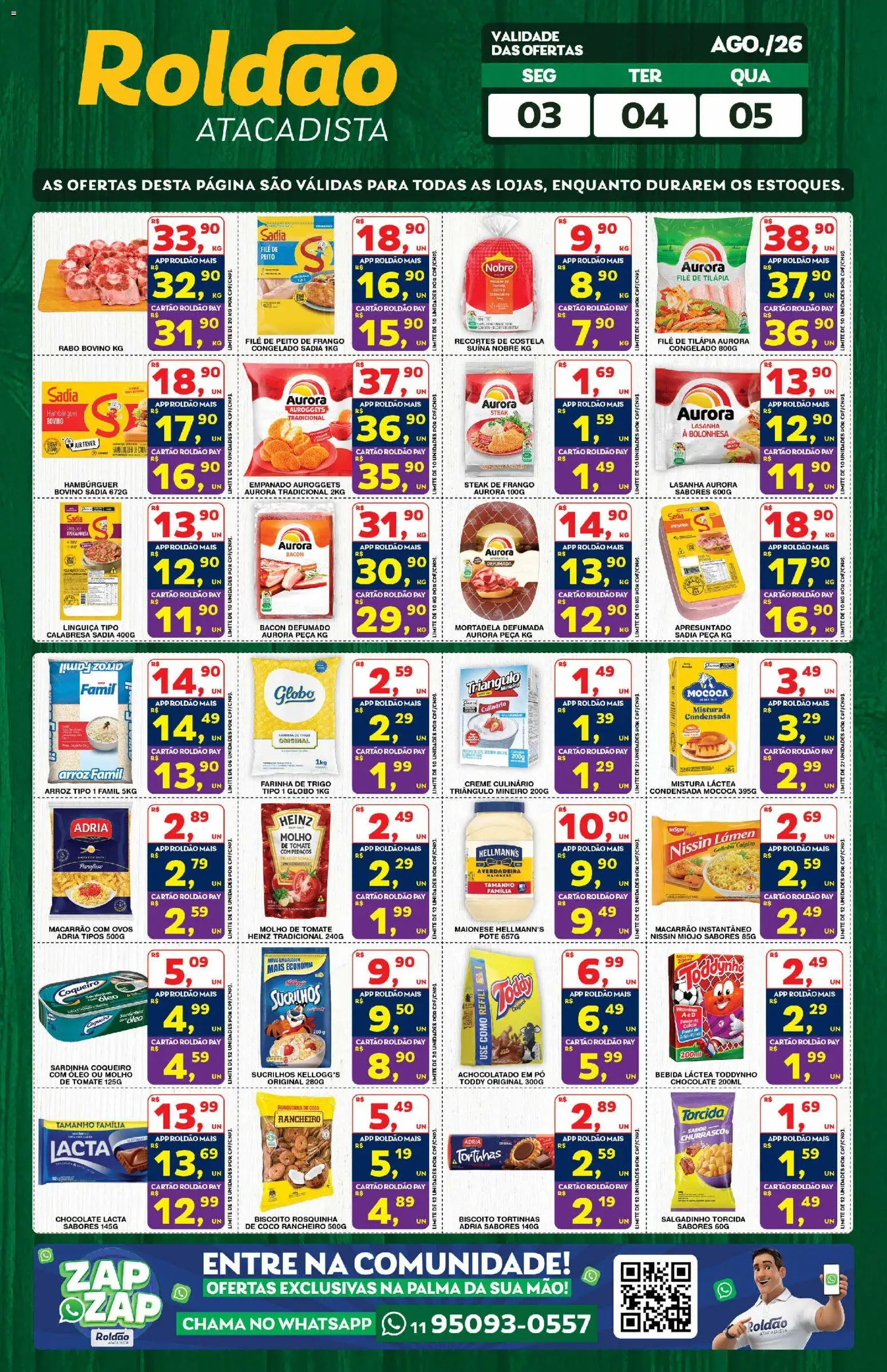 Roldão Folheto - válido de 03/08/2026 | Página: 3 | Produtos: Air fryer, Óleo, Arroz, Lasanha