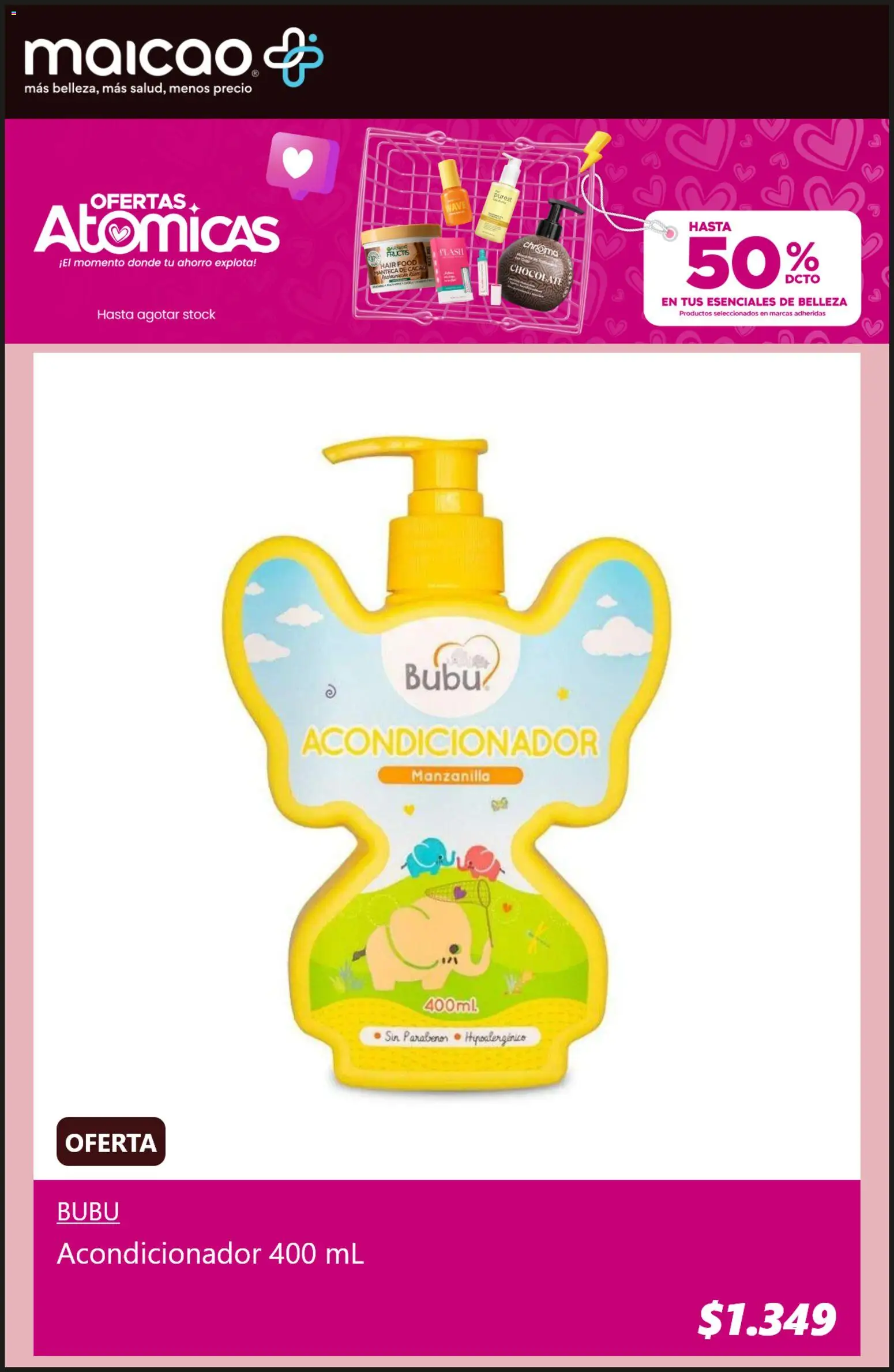 Maicao Ofertas │ válido desde el 05.08.2026 | Página: 4 | Productos: Cacao, Acondicionador, Manteca, Chocolate