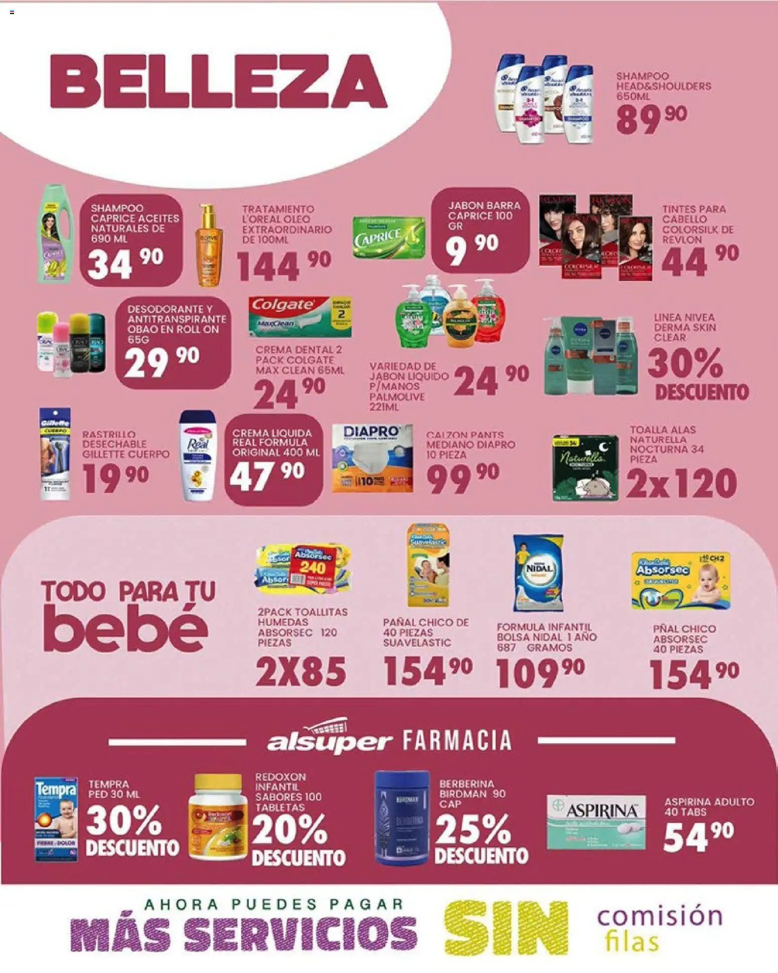 Nuevas ofertas de Alsuper válidas en toda la República Mexicana desde el 17/03/2026. ¡Encuentra las mejores ofertas en Alsuper folleto Chihuahua Capital! | Página: 4 | Productos: Crema, Bolsa, Toallitas húmedas, Toalla