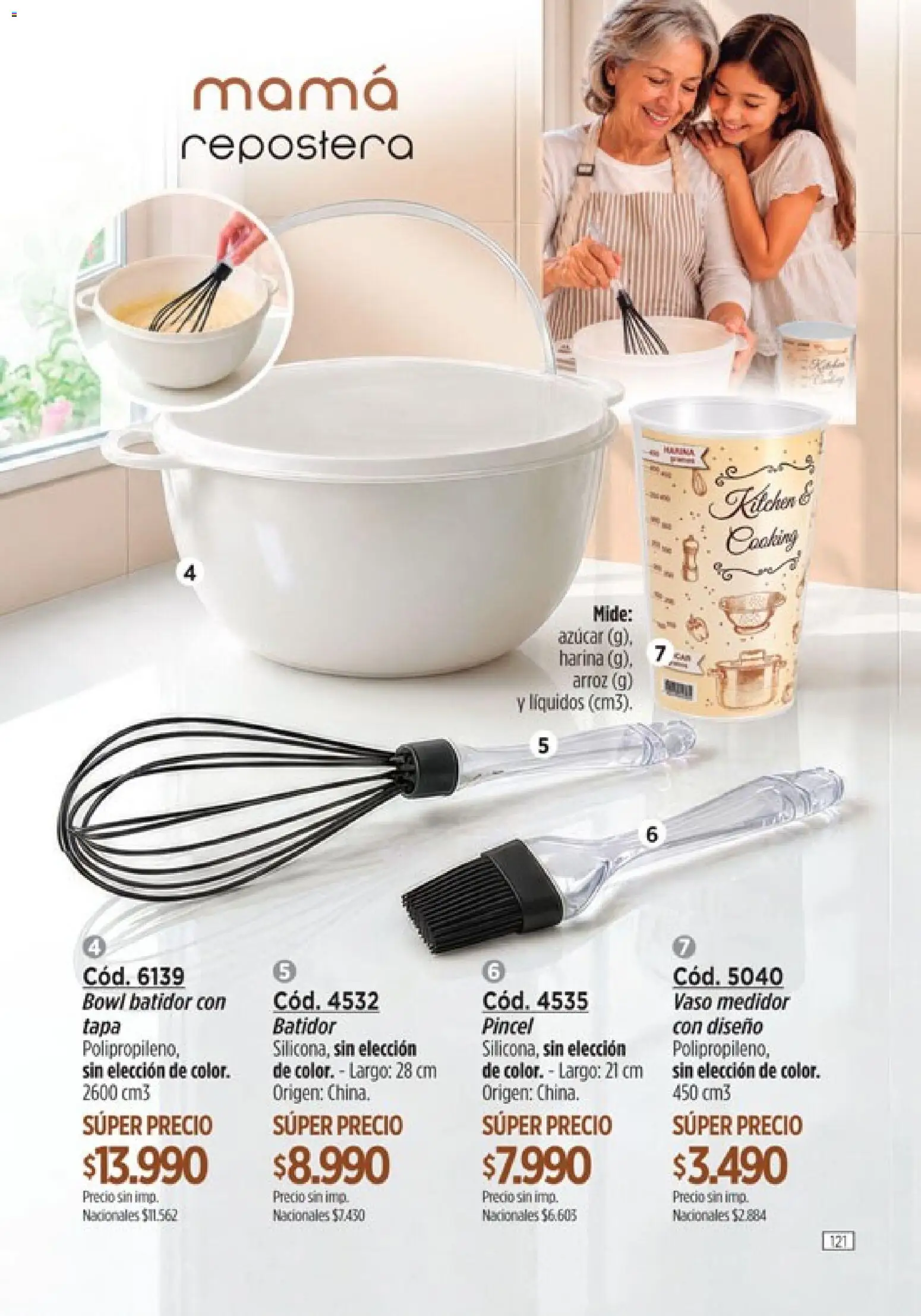 Catálogo Amodil Campaña 14 │ válido desde el 07/08/2026 | Página: 121 | Productos: Bowl, Harina, Batidor, Vaso medidor