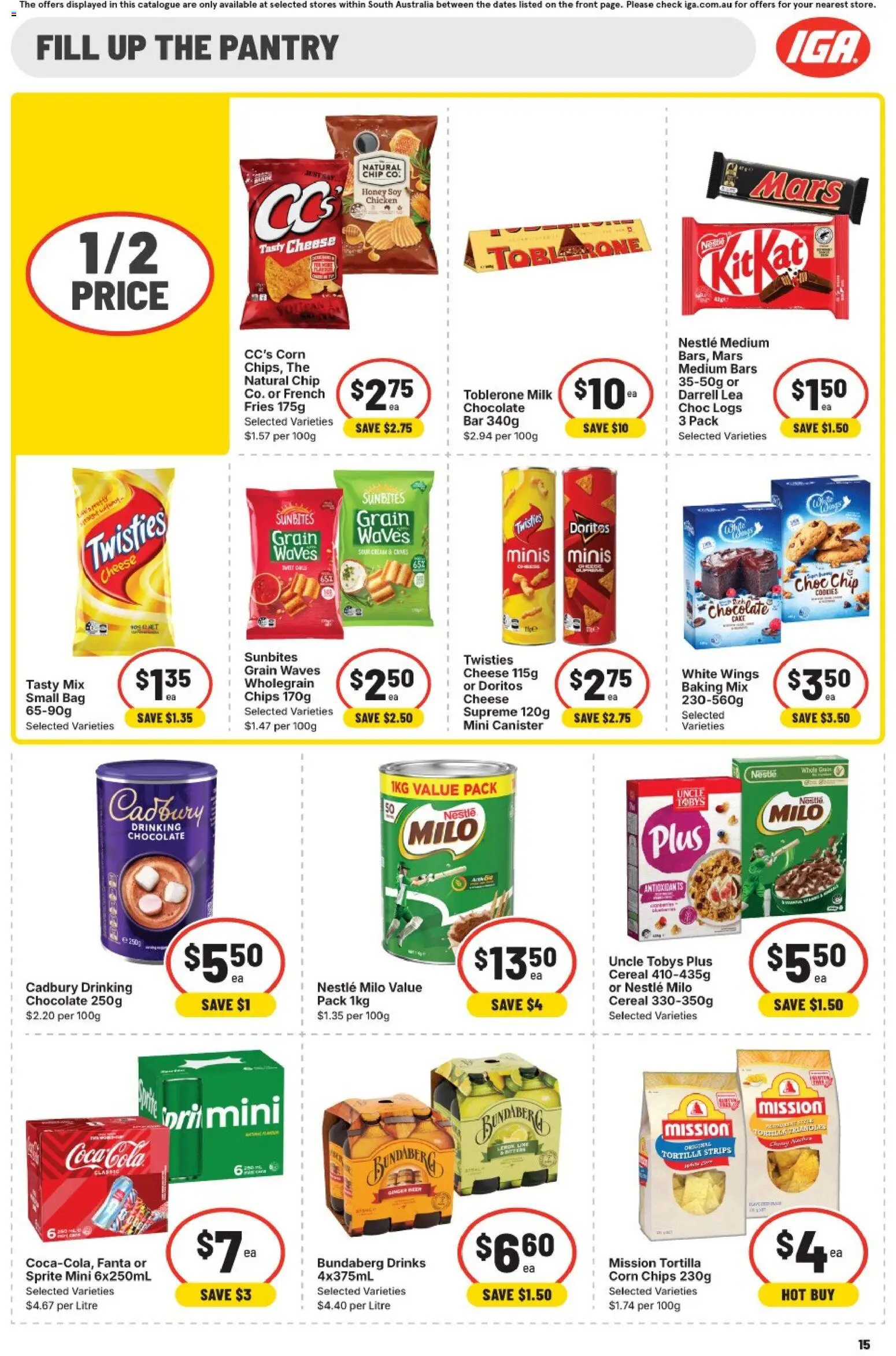 IGA catalogue - valid from 08/07/2026 | Page: 11 | Products: Milk, Honey, Chicken, Coca Cola