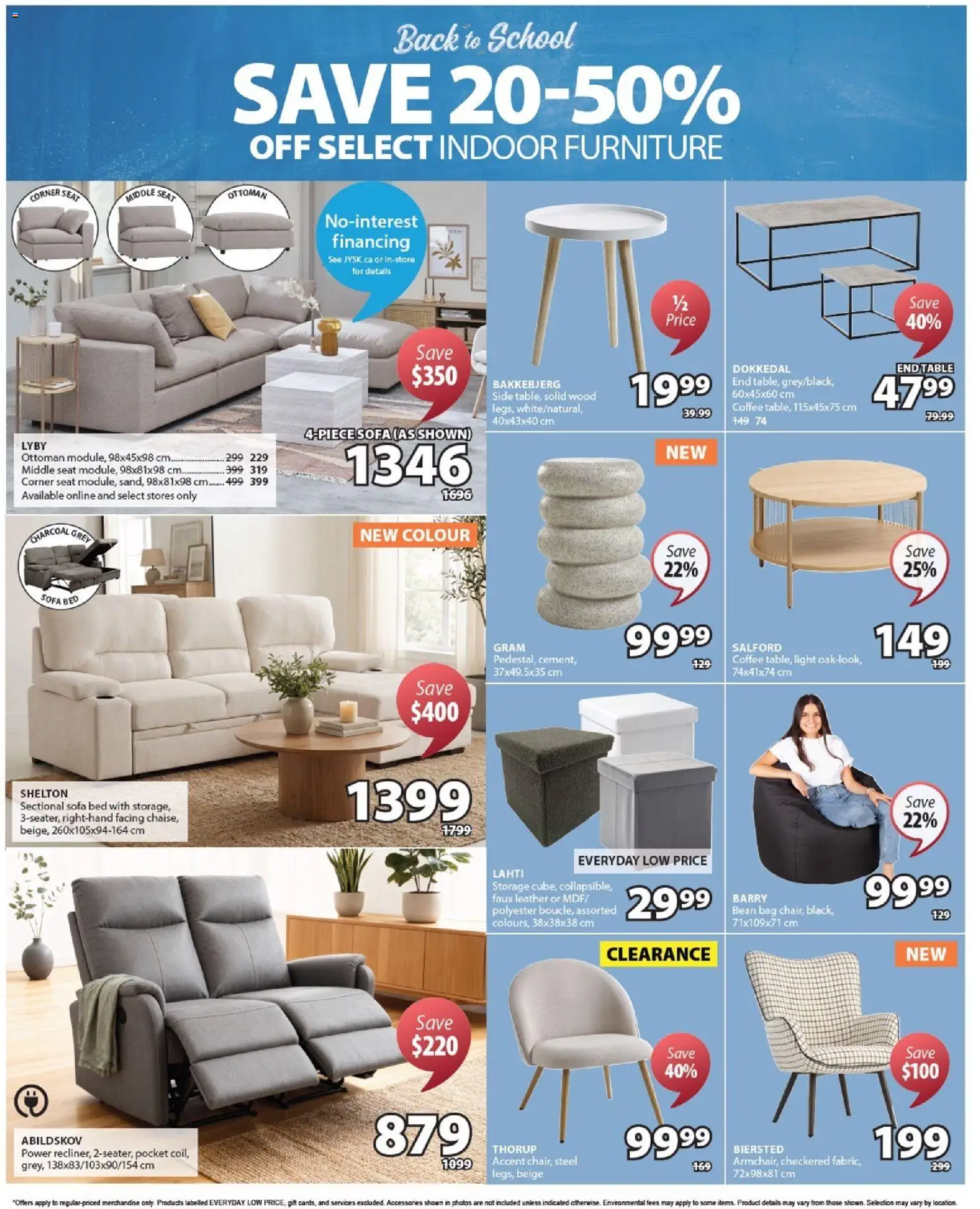 JYSK flyer valid from Aug 13, 2026 | Page: 7 | Products: Bag, Bed, Sofa, Charcoal