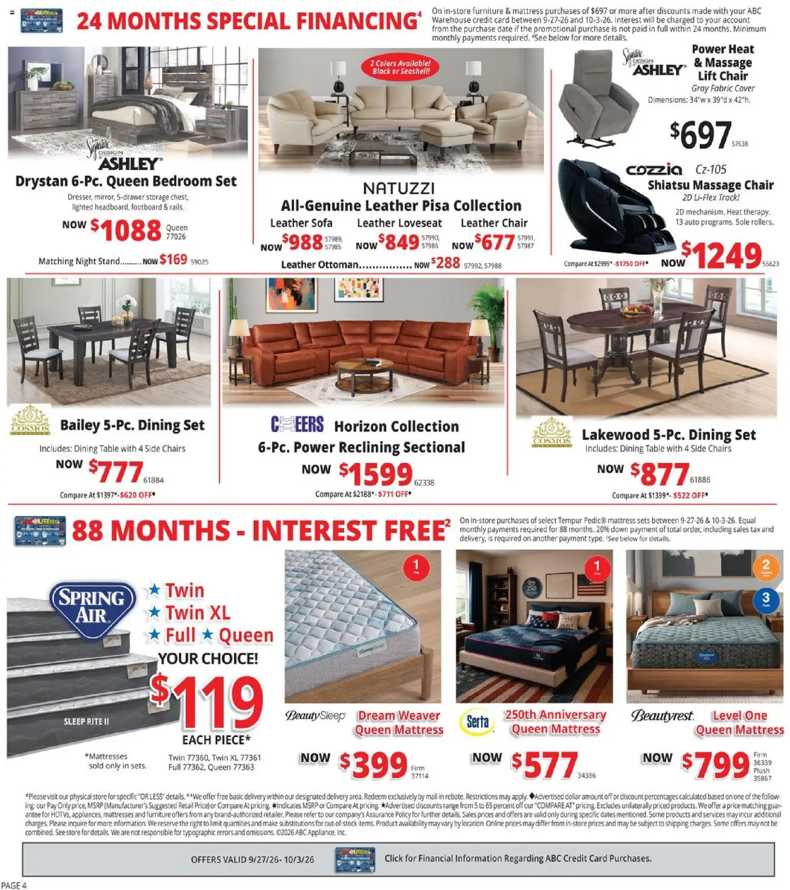 ABC Warehouse Weekly Ad - valid from 09/27/2026 | Page: 4
