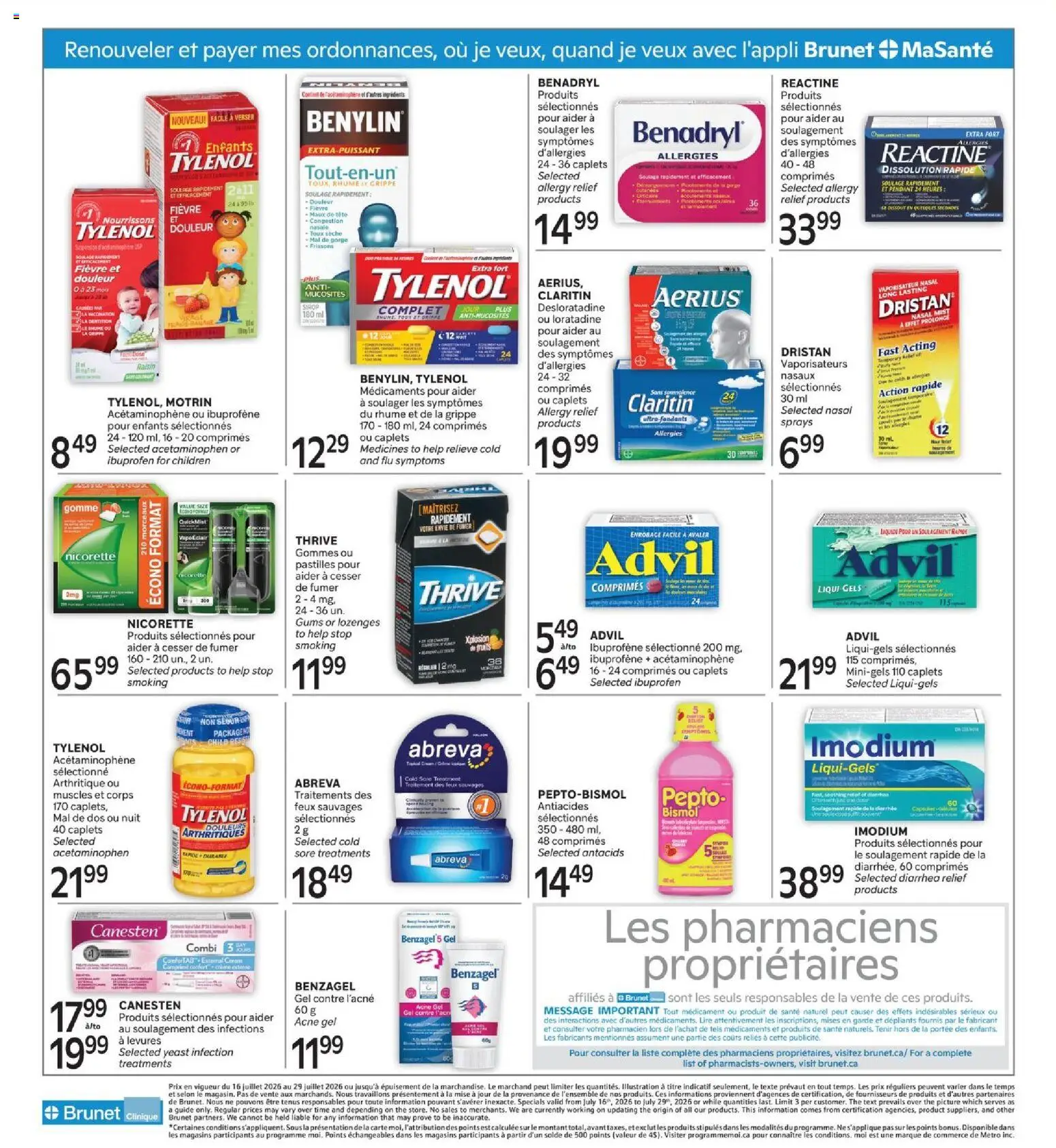 Brunet flyer valid from Jul 16, 2026 | Page: 4 | Products: Cream