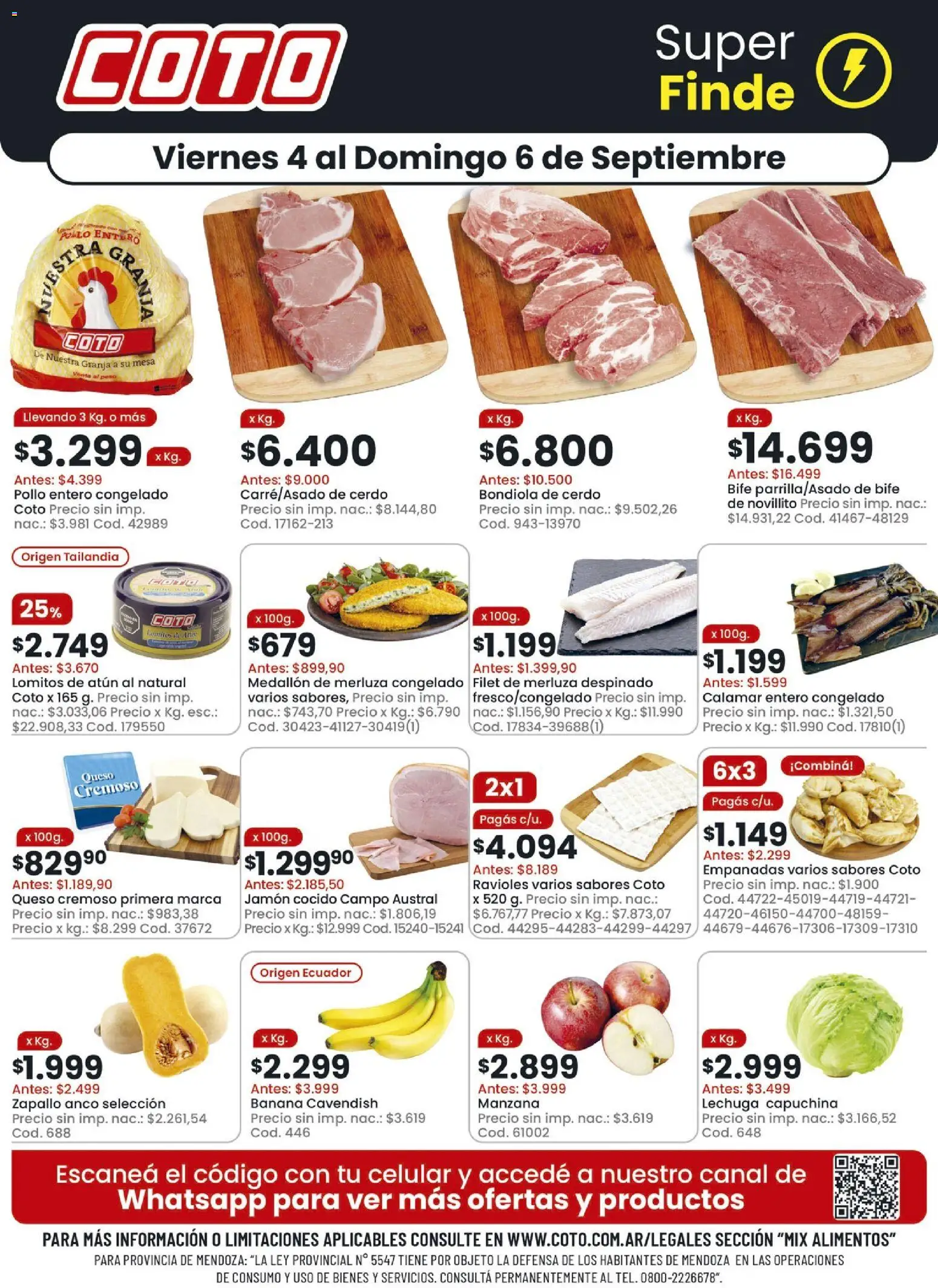 Coto - Mix │ válido desde el 04/09/2026 | Página: 1 | Productos: Steak, Bife, Mesa, Cerdo