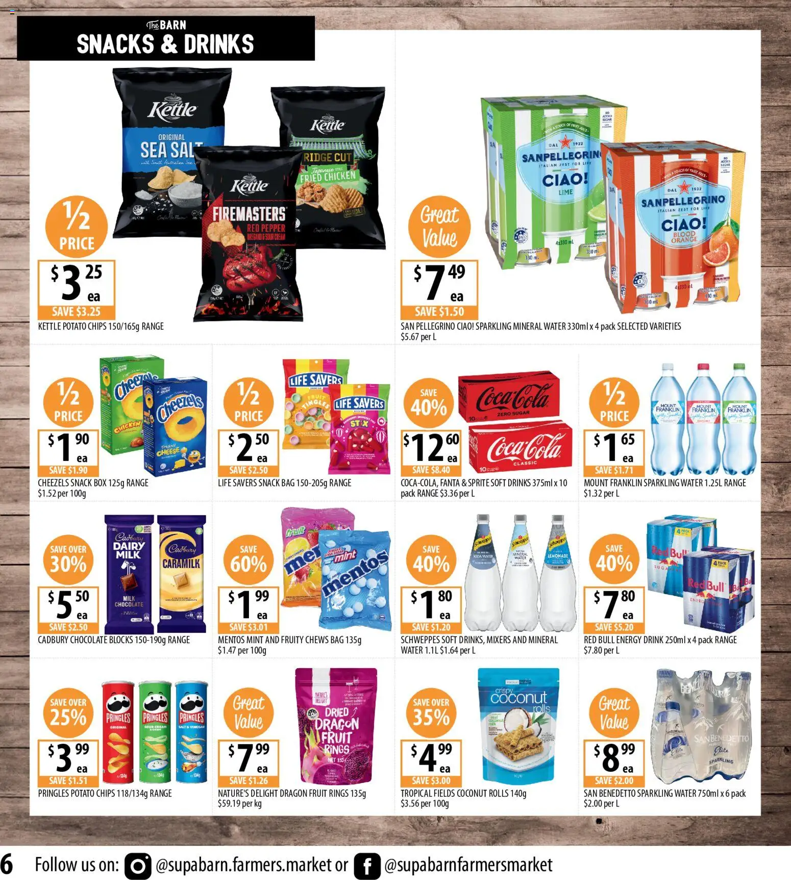 Supabarn catalogue - valid from 20.05.2026 | Page: 6 | Products: Chocolate, Soft drinks, Lime, Bag