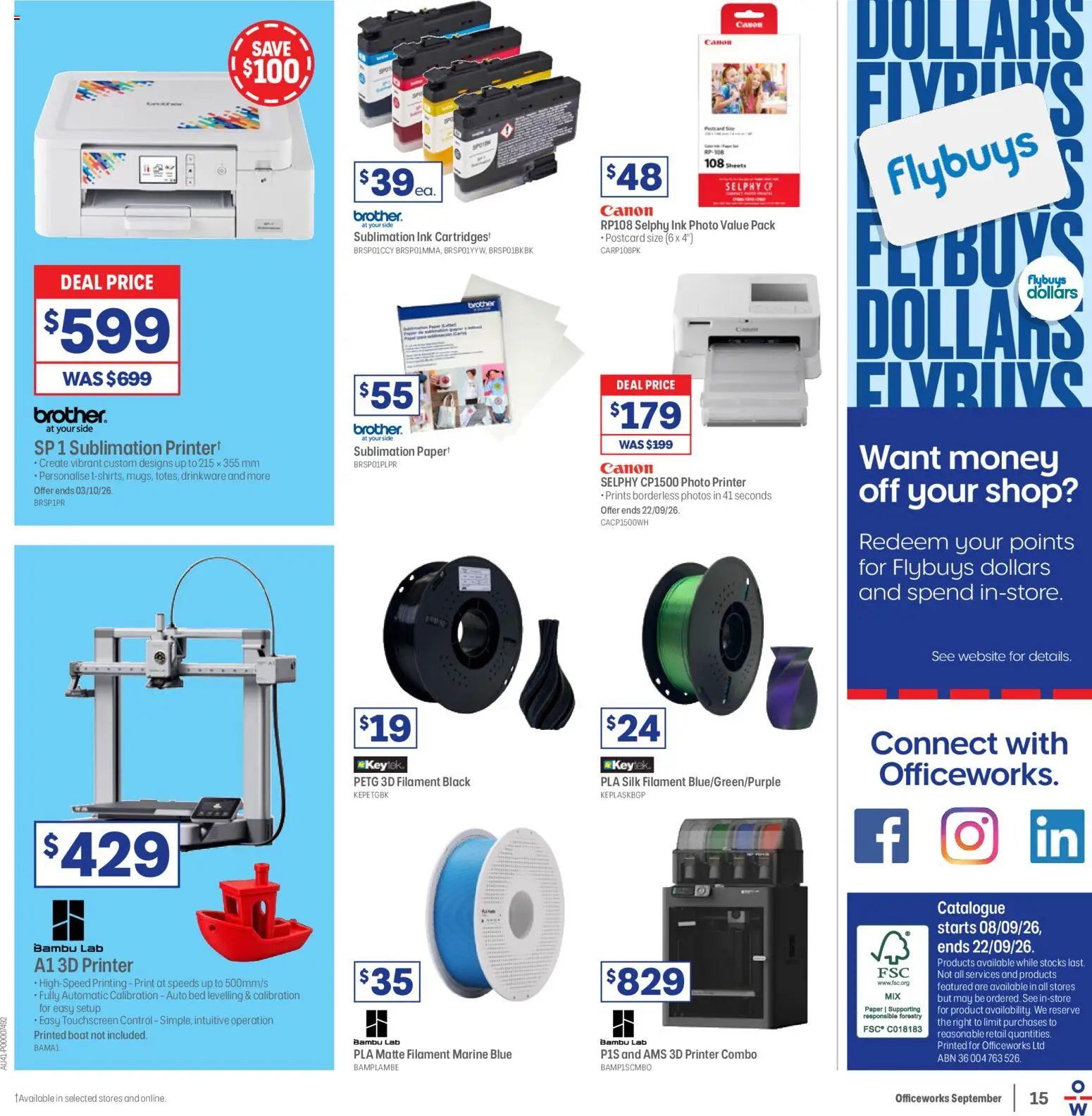 Officeworks catalogue - valid from 08/09/2026 | Page: 16 | Products: Printer, Bed