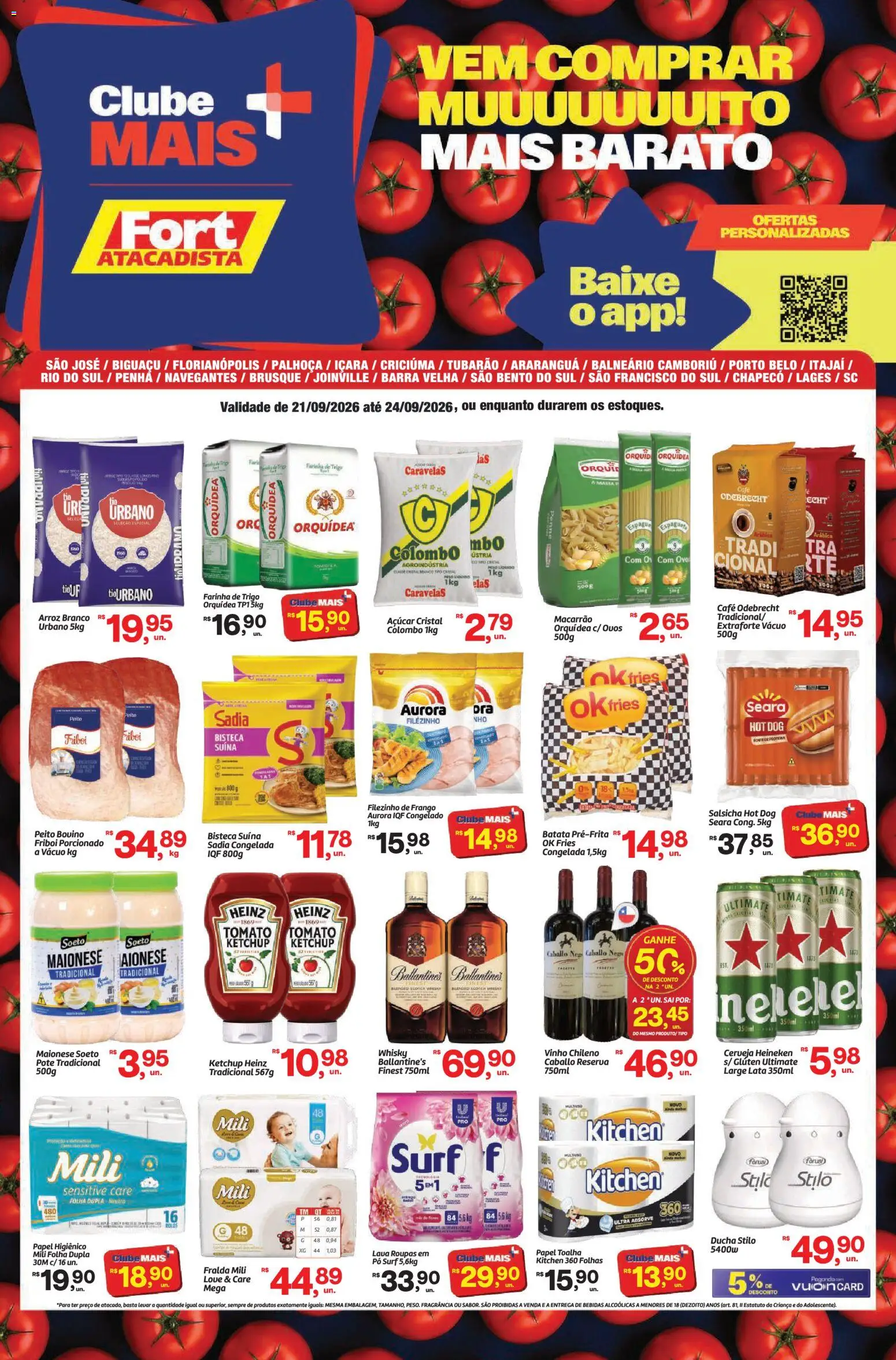 Fort Atacadista Folheto - válido de 21/09/2026 | Página: 1 | Produtos: Fragrância, Pó, Heineken, Maionese