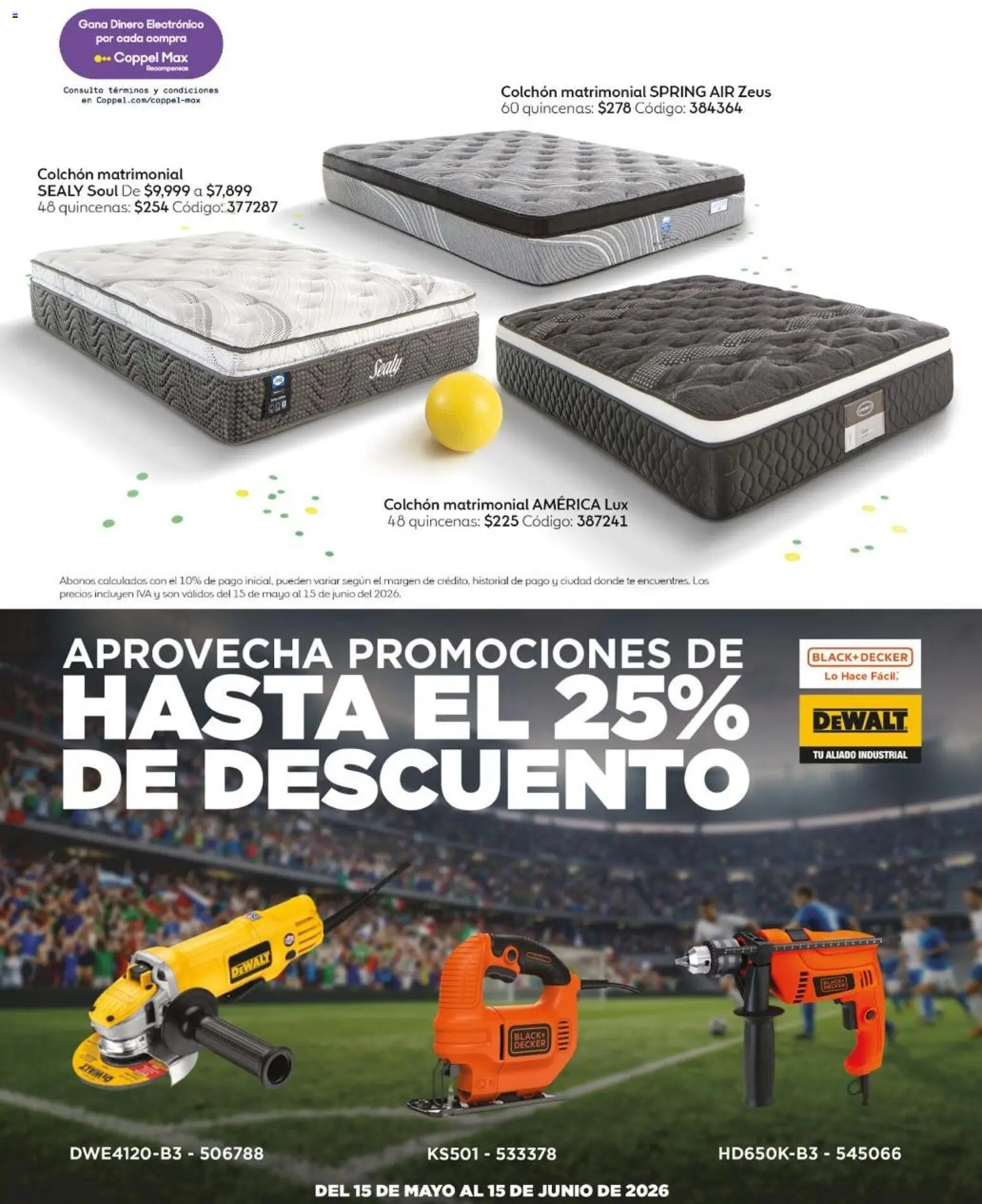 Nuevas ofertas de Coppel válidas en toda la República Mexicana desde el 01.05.2026. ¡Encuentra las mejores ofertas en Coppel catálogo Ganamos! | Página: 31 | Productos: Colchón, Té