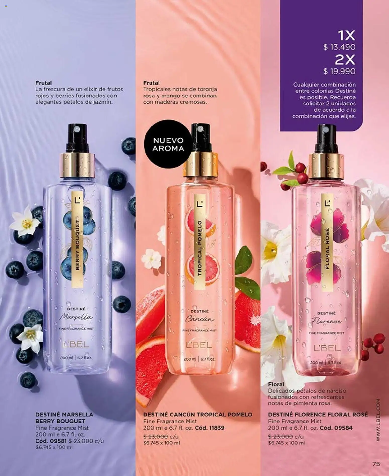 Catálogo L'Bel Campaña 15 │ válido desde el 06.09.2026 | Página: 75 | Productos: Pimienta, Narciso, Mango, Toronja