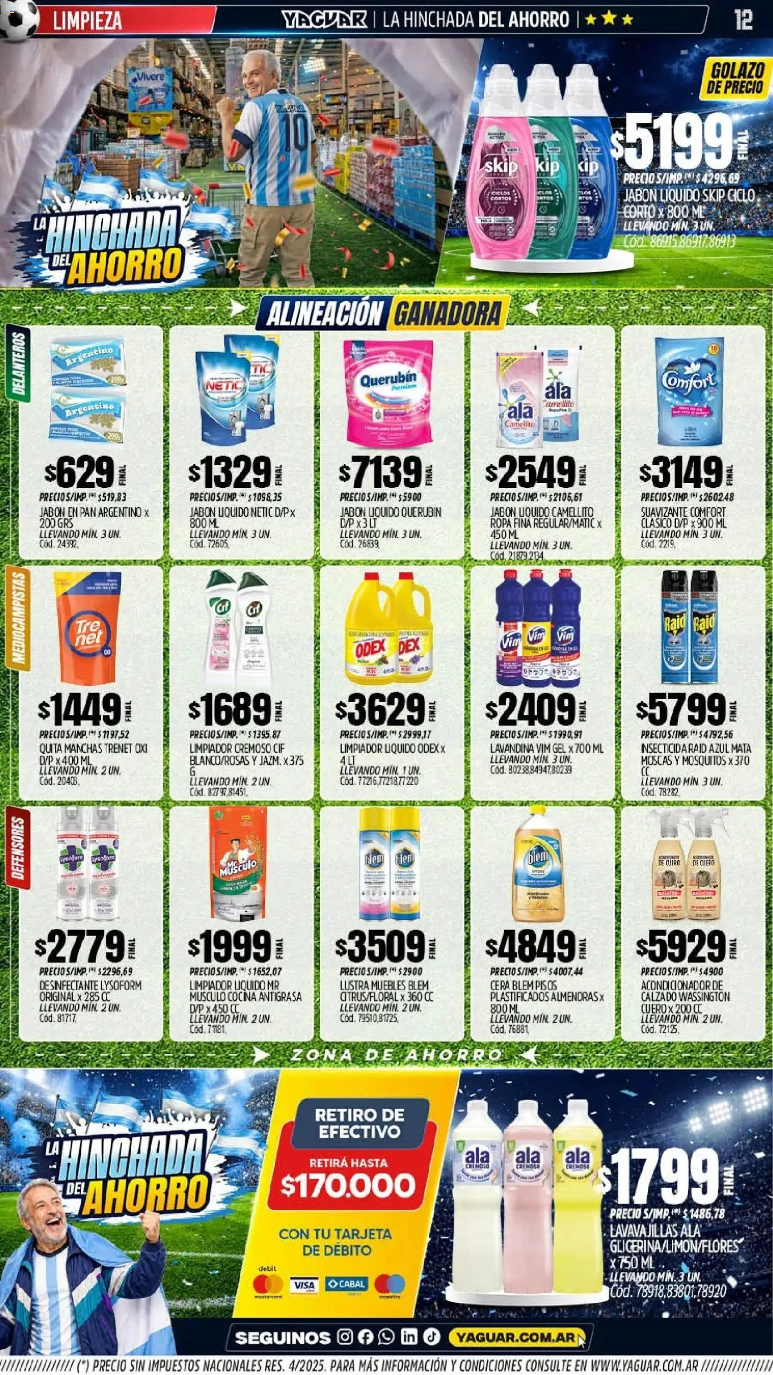 Yaguar - Oferta Semanal Chaco │ válido desde el 08.06.2026 | Página: 12 | Productos: Antigrasa, Insecticida, Jabón líquido, Jabón