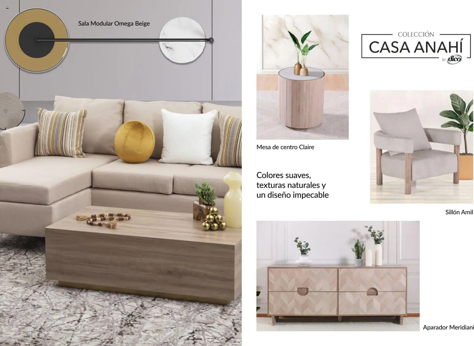 Nuevas ofertas de Muebles Dico válidas en toda la República Mexicana desde el 05.01.2026. ¡Encuentra las mejores ofertas en Muebles Dico catálogo Edición Primavera! | Página: 17 | Productos: Sillón, Modular, Mesa de centro, Aparador