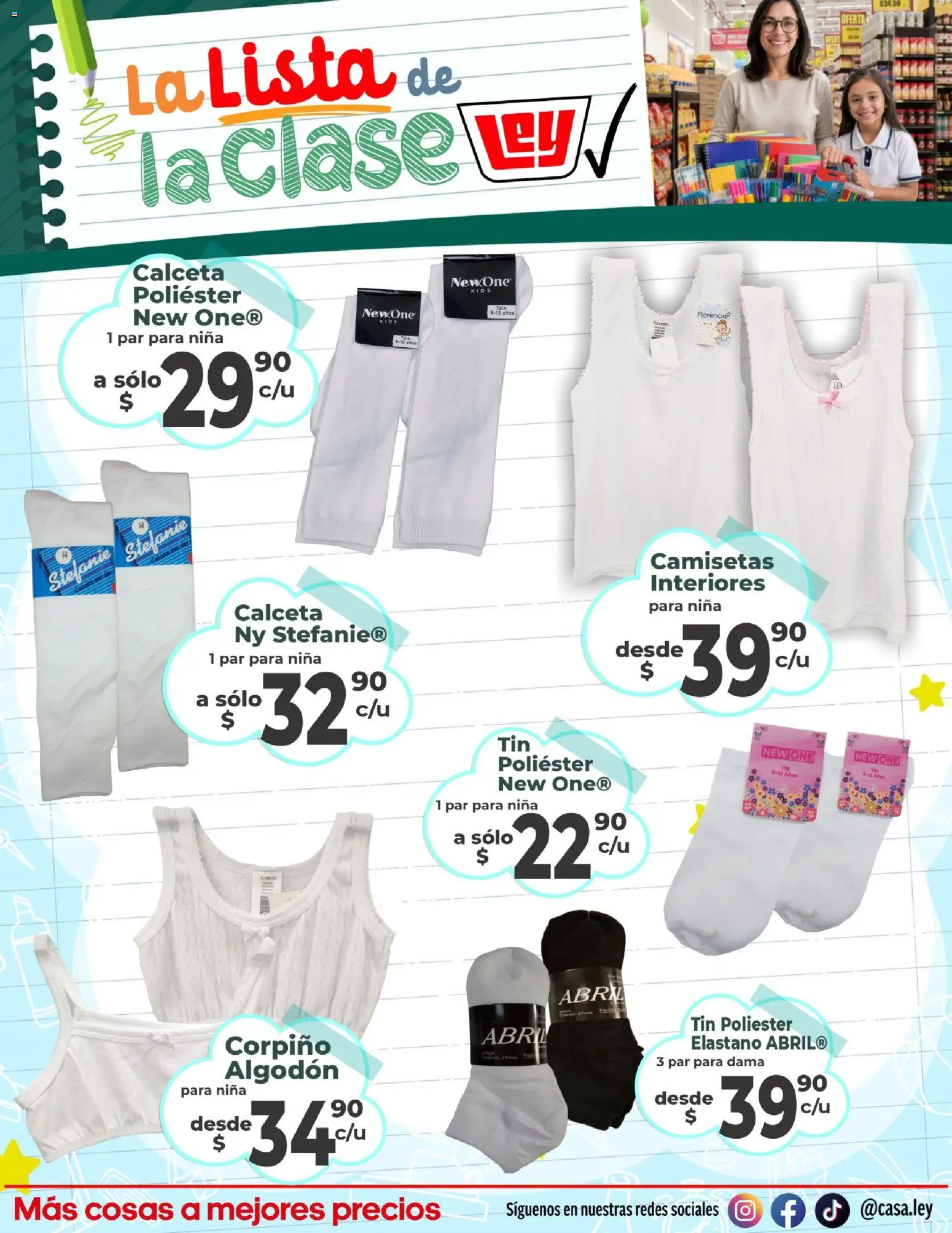 Nuevas ofertas de Casa Ley válidas en toda la República Mexicana desde el 29/08/2026. ¡Encuentra las mejores ofertas en Casa Ley folleto La Lista de la Clase! | Página: 13 | Productos: Algodón, Corpiño
