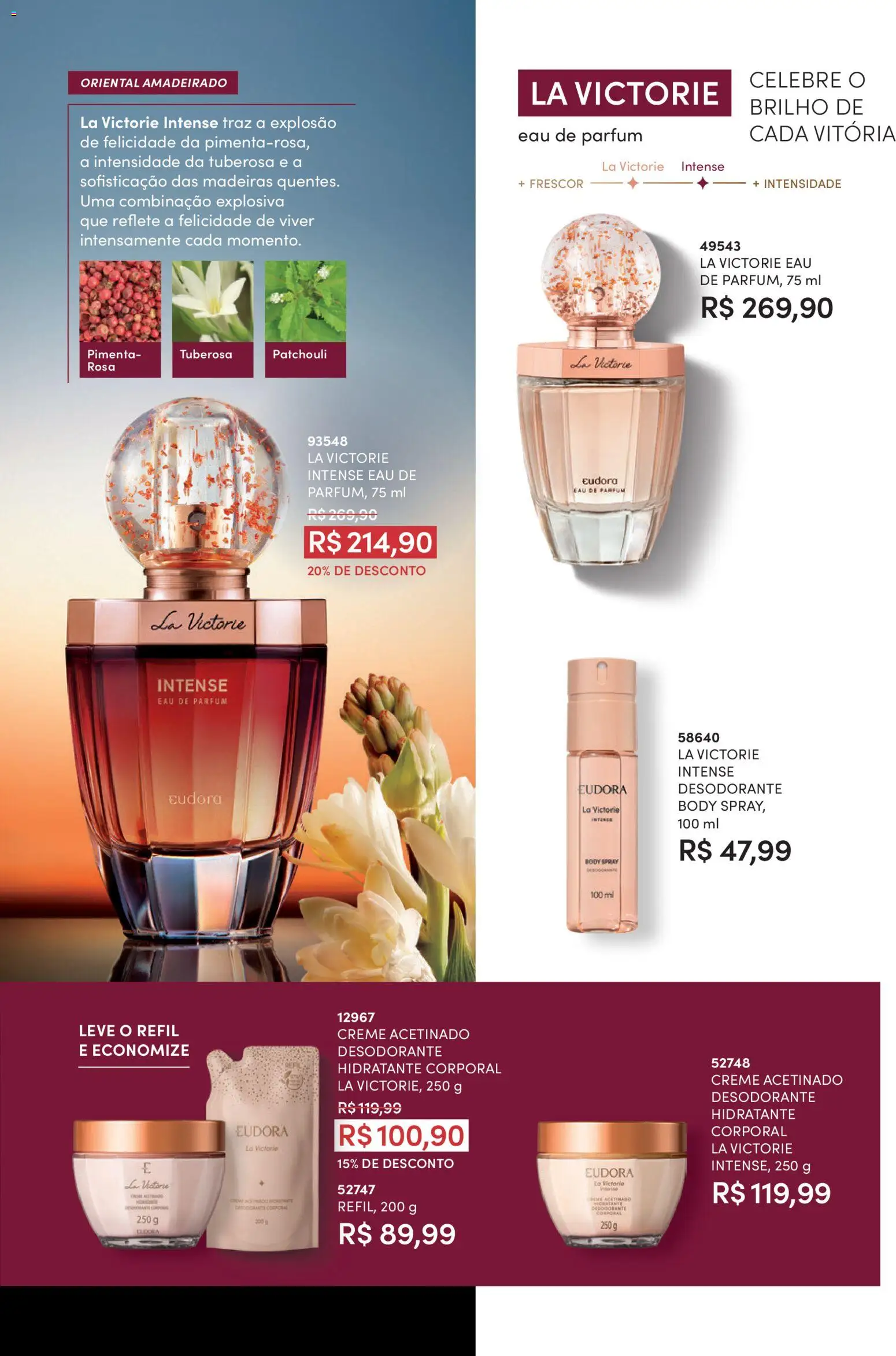 Eudora Folheto - válido de 15/07/2026 | Página: 63 | Produtos: Madeiras, Desodorante, Creme, Body