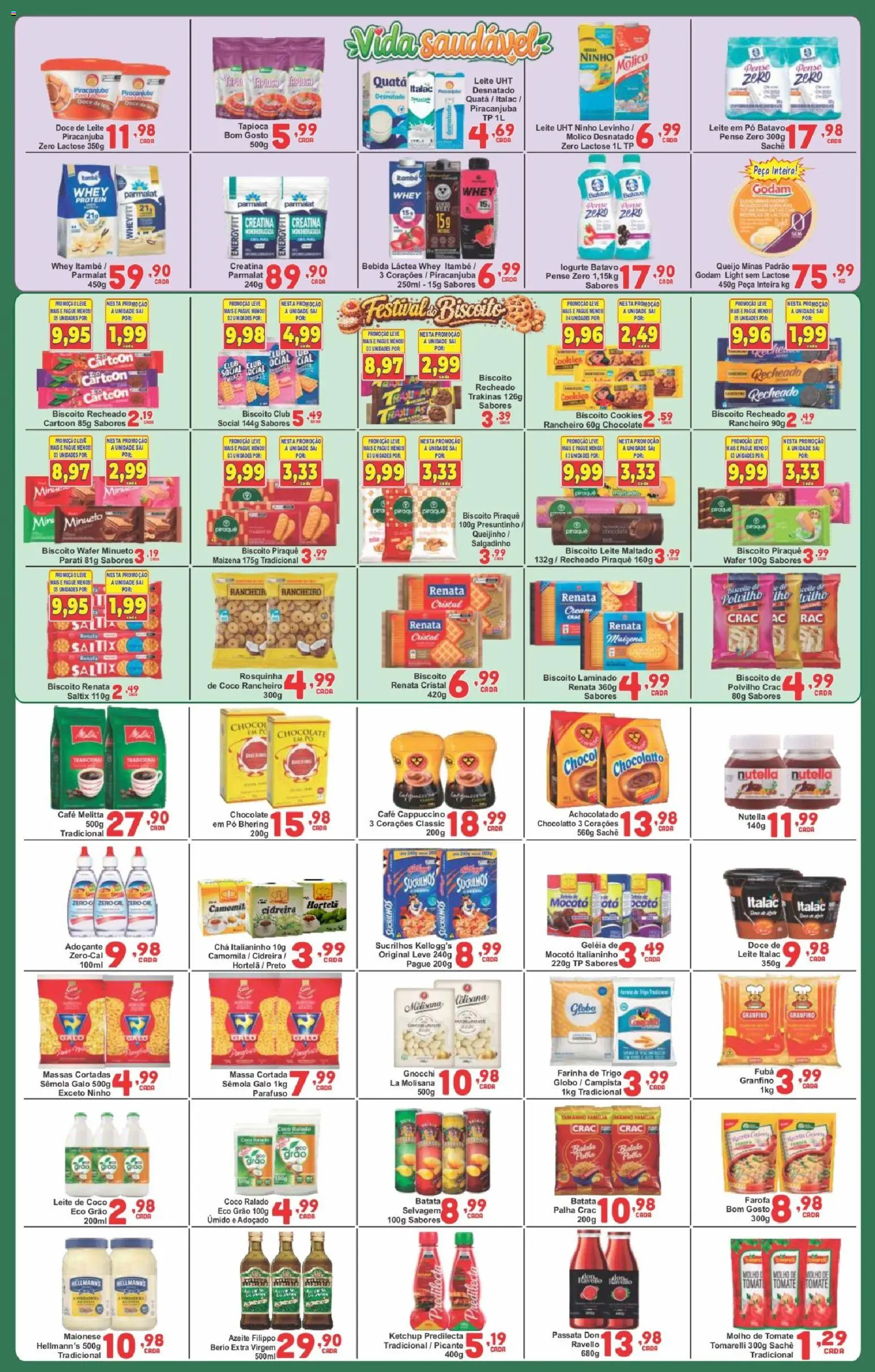 Rede Super Compras Folheto - válido de 15.06.2026 | Página: 2 | Produtos: Creatina, Molho de tomate, Farinha de trigo, Geleia