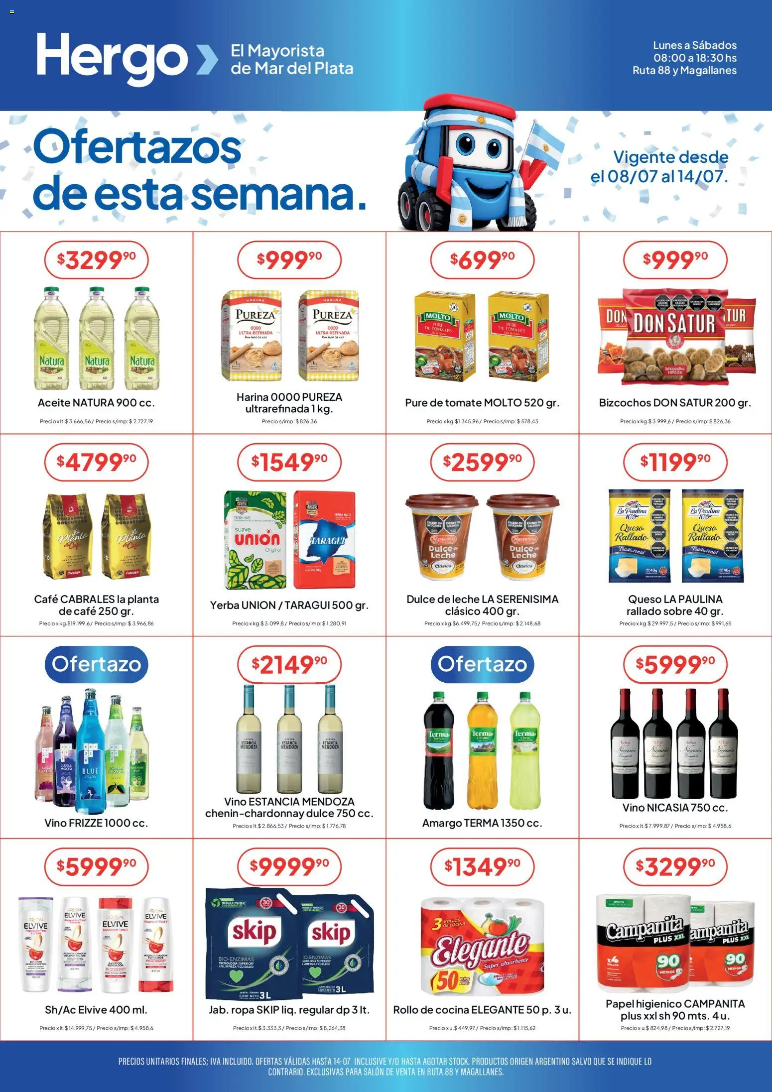 Hergo catálogo │ válido desde el 08/07/2026 | Página: 1 | Productos: Sobre, Harina, Pure de Tomate, Queso