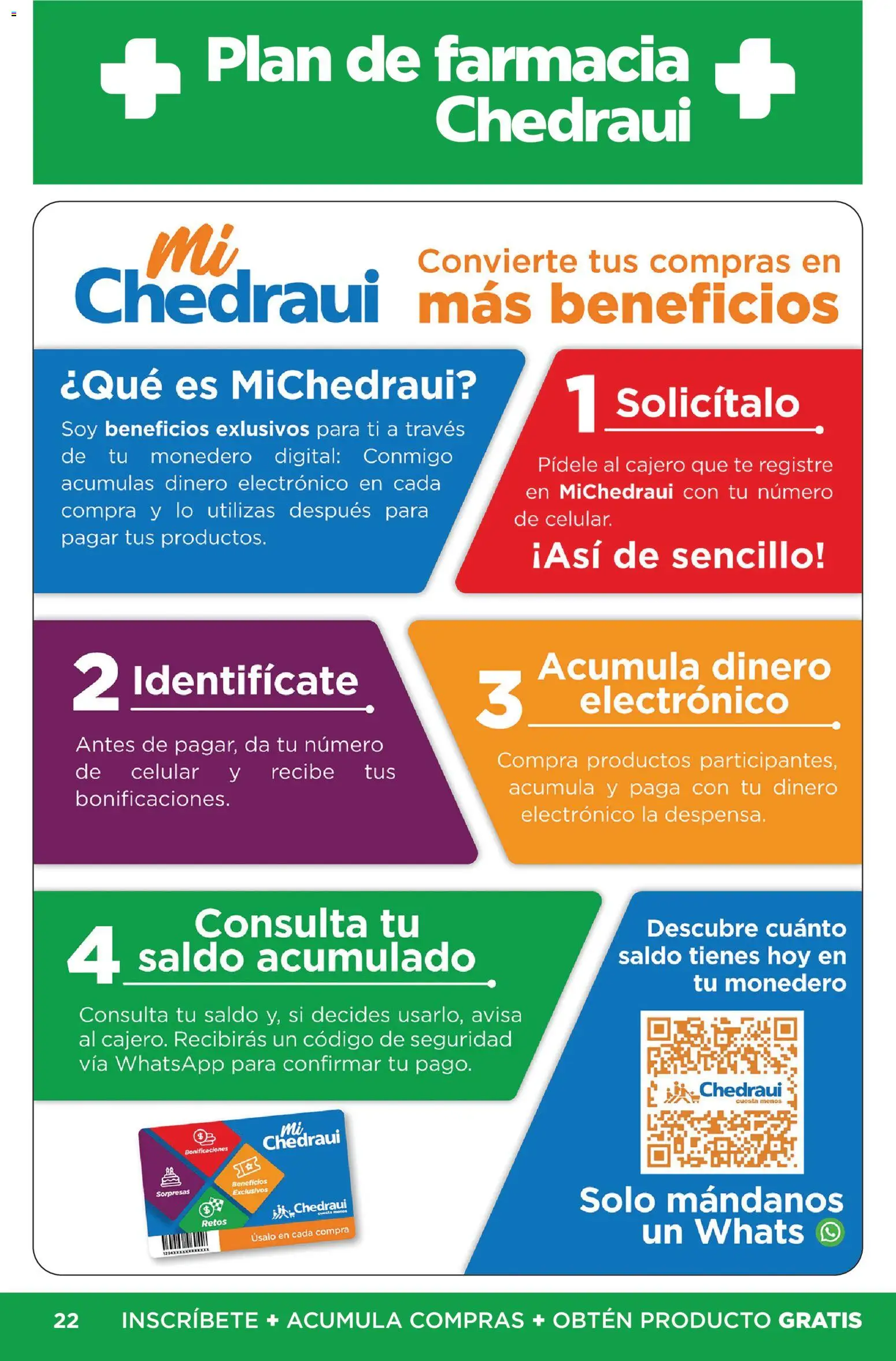 Nuevas ofertas de Chedraui válidas en toda la República Mexicana desde el 01/07/2026. ¡Encuentra las mejores ofertas en Chedraui folleto Plan de farmacia! | Página: 22 | Productos: Monedero, Té