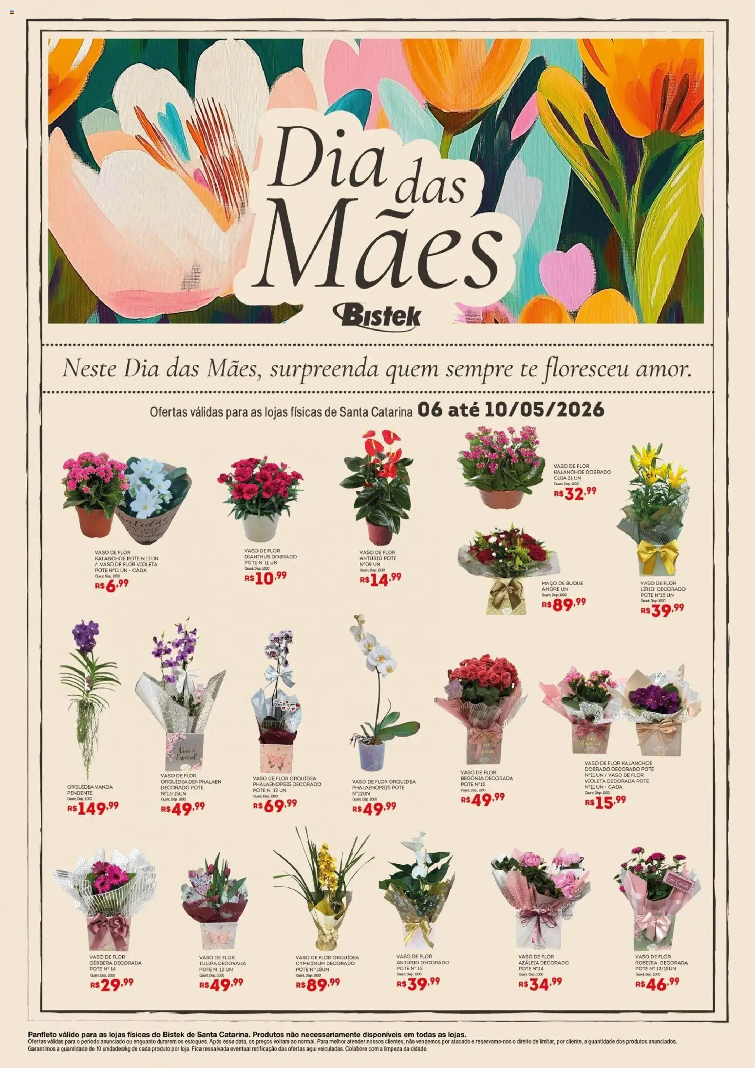 Bistek Supermercados Folheto - válido de 06.05.2026 | Página: 1 | Produtos: Denphalaen, Vaso