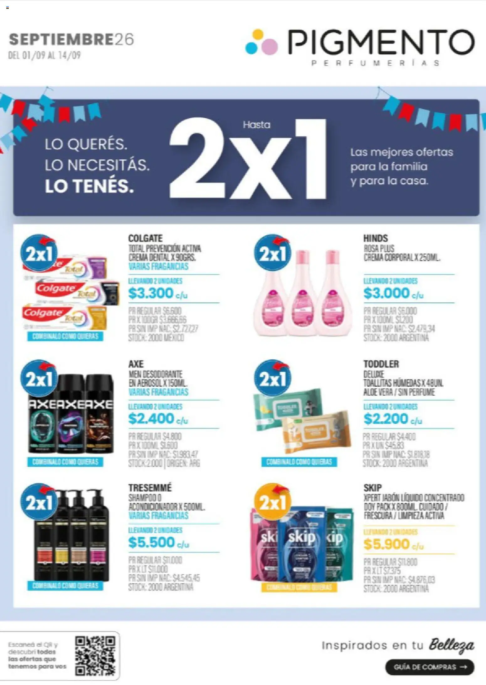 Pigmento - Septiembre 26 │ válido desde el 01/09/2026 | Página: 1 | Productos: Shampoo, Toallitas húmedas, Jabón, Aloe Vera