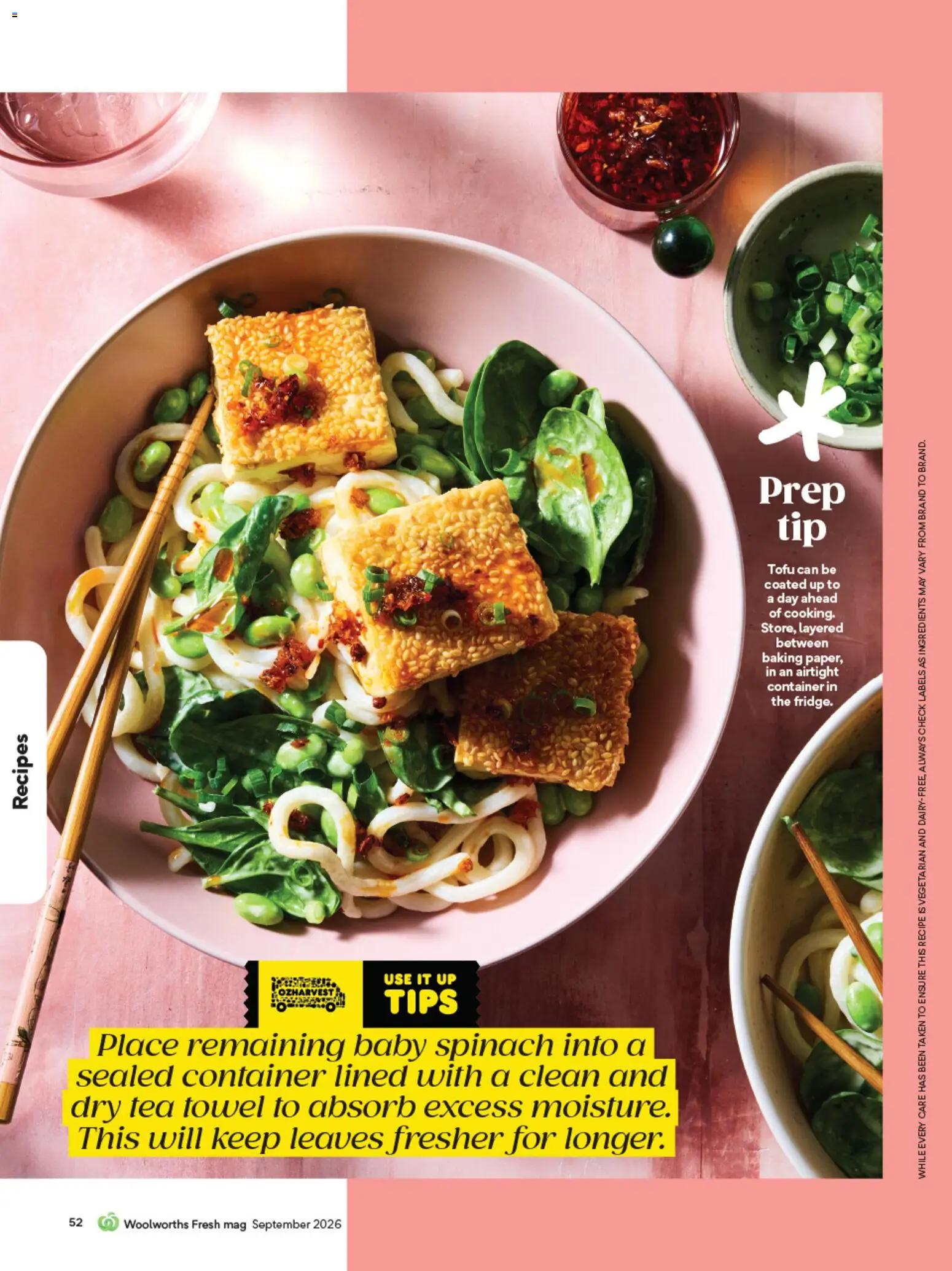 Woolworths catalogue - valid from 01/09/2026 | Page: 52 | Products: Ingredients, Tea, Tofu, Spinach
