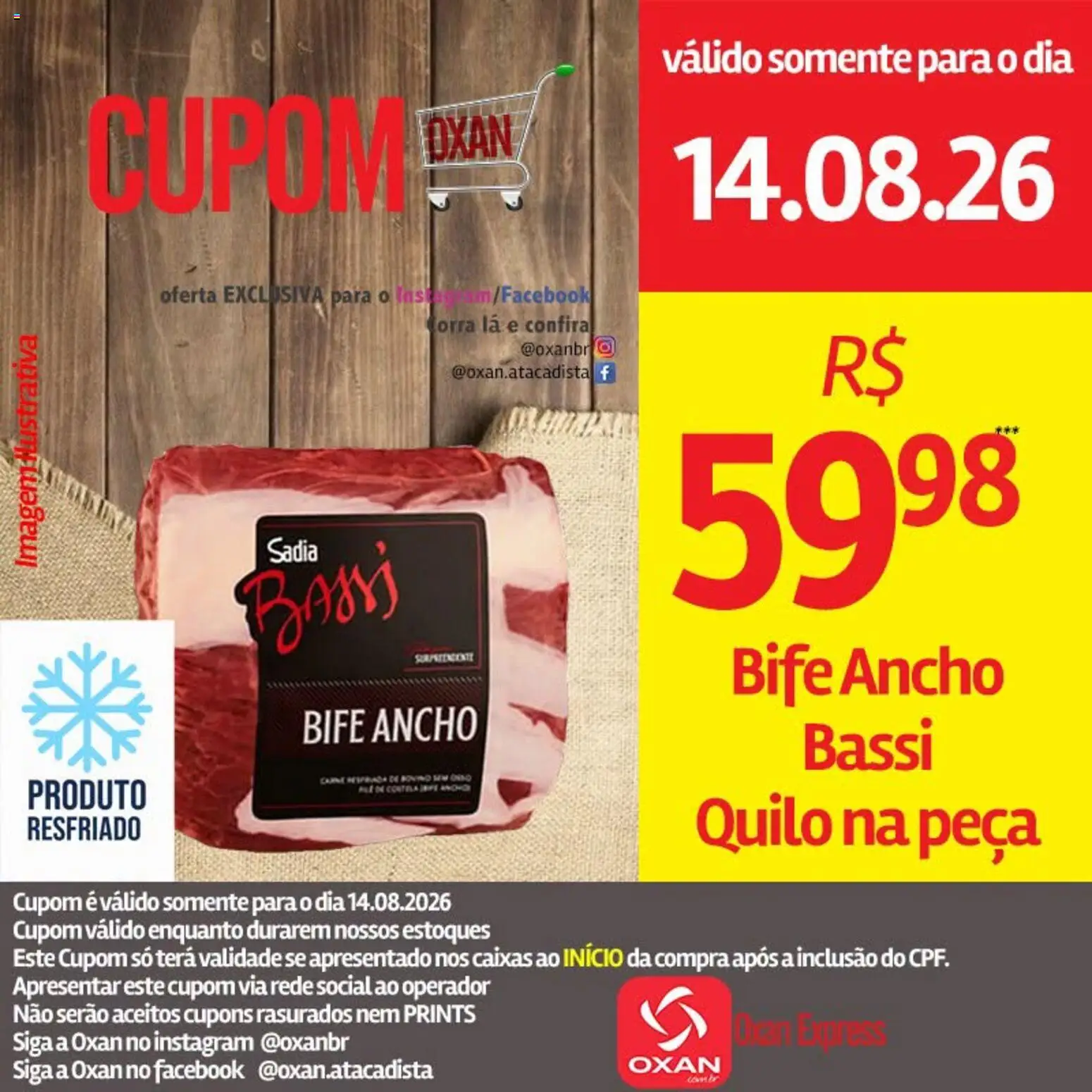 Oxan Atacadista Folheto - válido de 14/08/2026 | Página: 2 | Produtos: Bife ancho