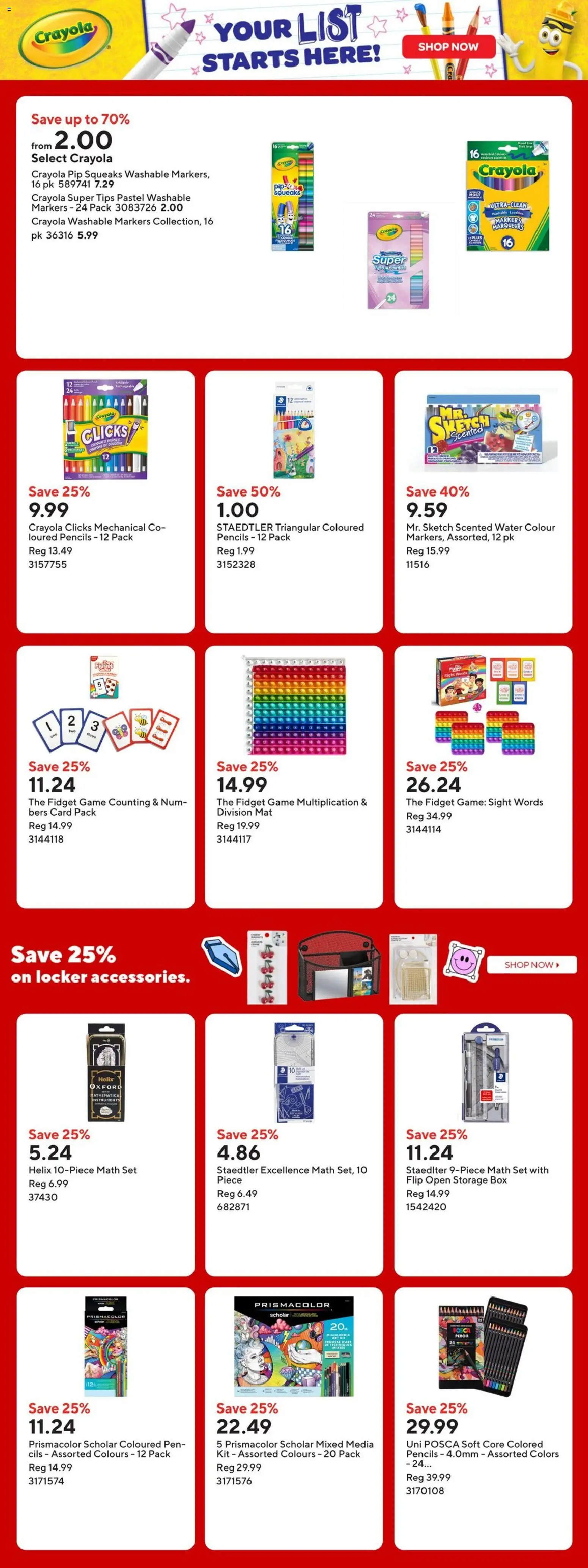 Staples flyer valid from Aug 21, 2026 | Page: 9 | Products: Water, Game, Storage box, Box