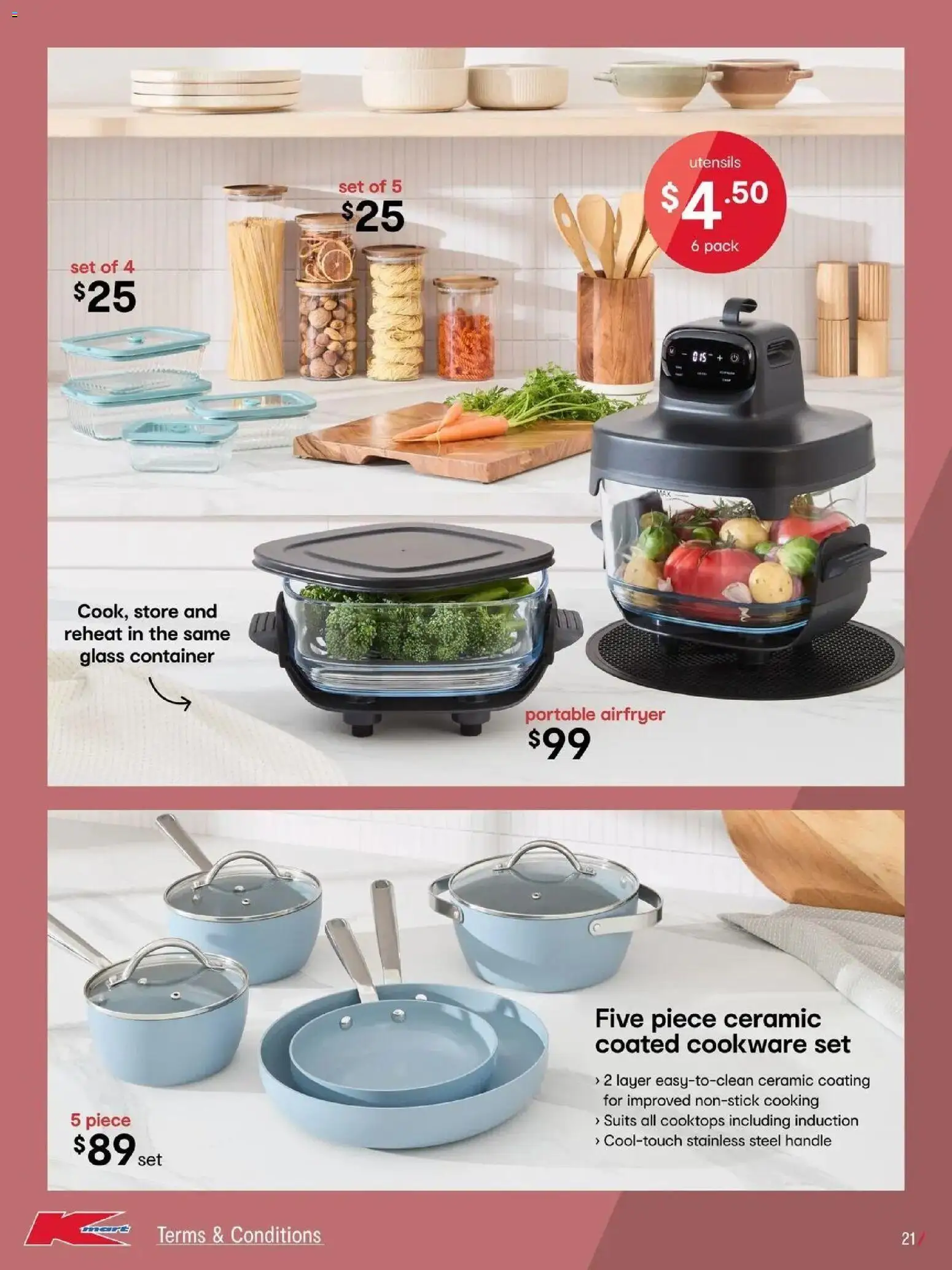 Kmart catalogue - valid from 27/08/2026 | Page: 21 | Products: Cookware set, Cookware, Utensils, Portable