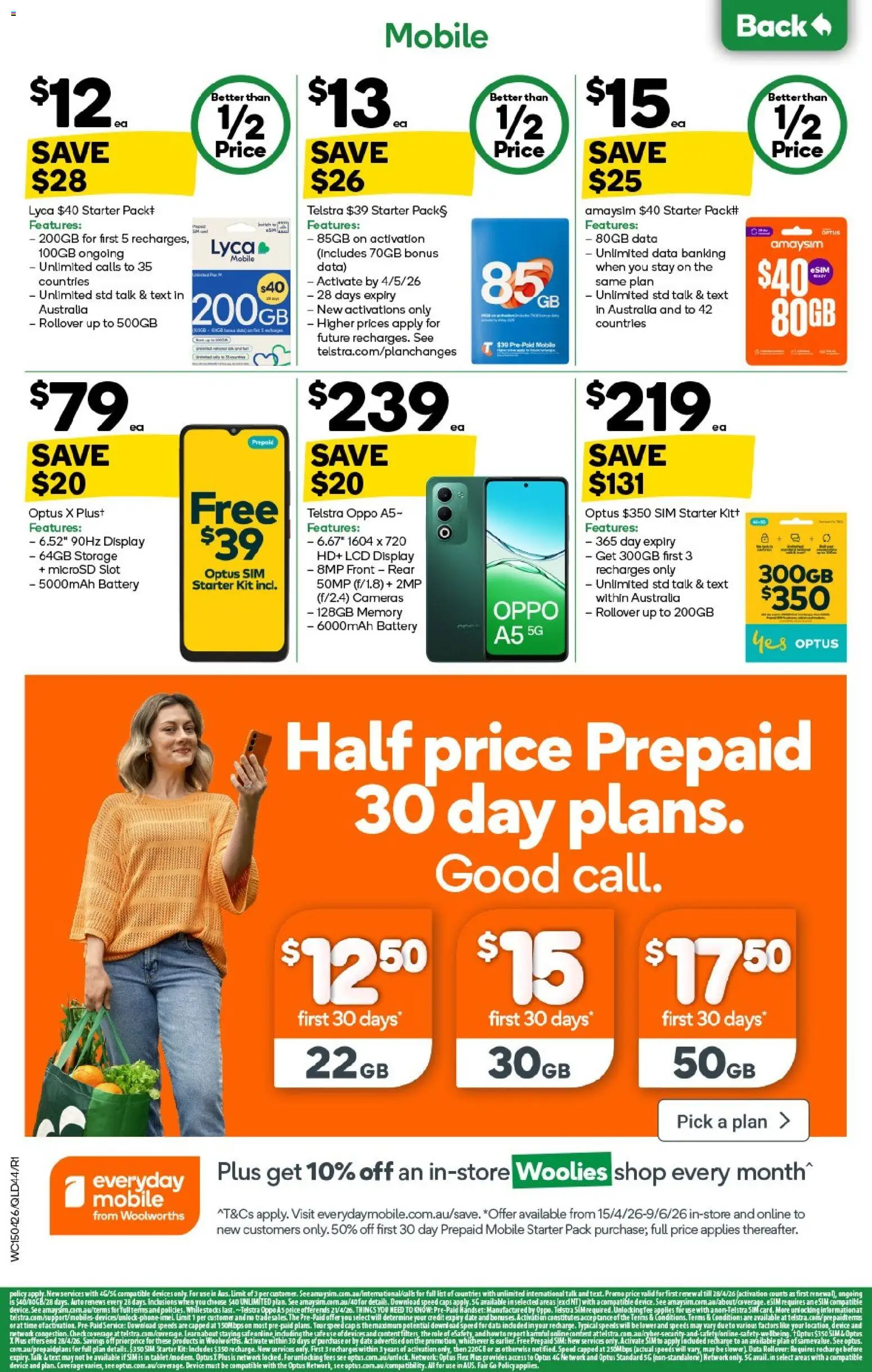Woolworths catalogue - valid from 15.04.2026 | Page: 44 | Products: Date, Cap, Safe, Mobile
