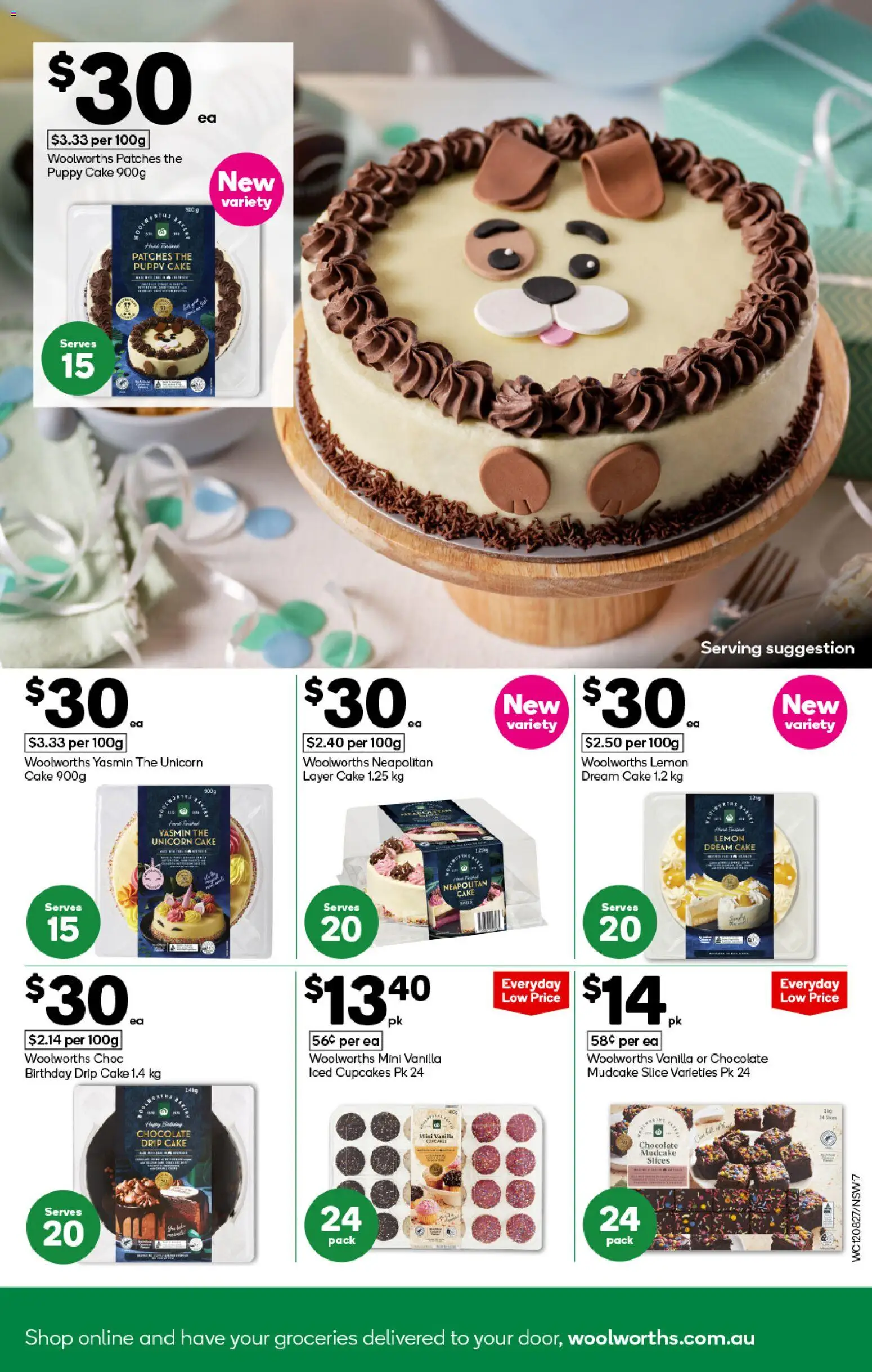 Woolworths catalogue - valid from 12/08/2026 | Page: 17 | Products: Chocolate, Lemon, Cake, Vanilla