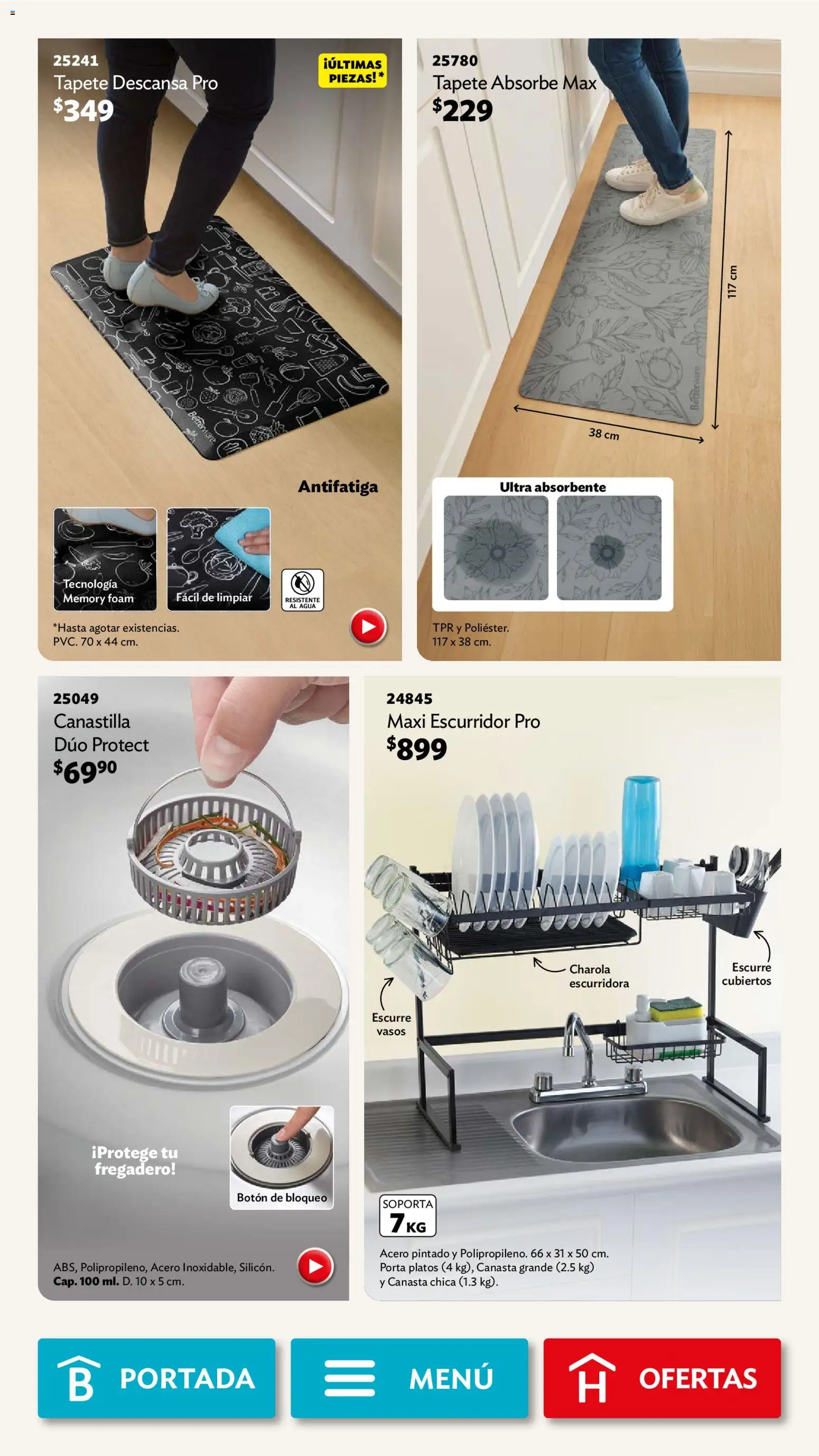 Nuevas ofertas de Betterware válidas en toda la República Mexicana desde el 02/02/2026. ¡Encuentra las mejores ofertas en Betterware campaña 2 2026! | Página: 41 | Productos: Escurridor, Canasta, Vasos, Tapete