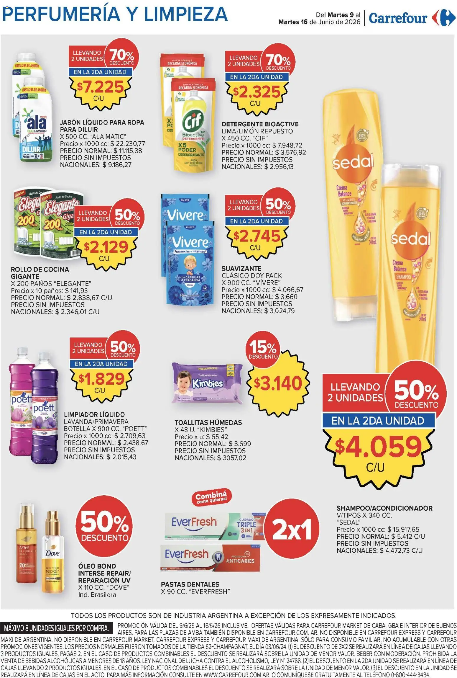 Carrefour Market catálogo │ válido desde el 09.06.2026 | Página: 17 | Productos: Teléfono, Jabón líquido, Acondicionador, Limón