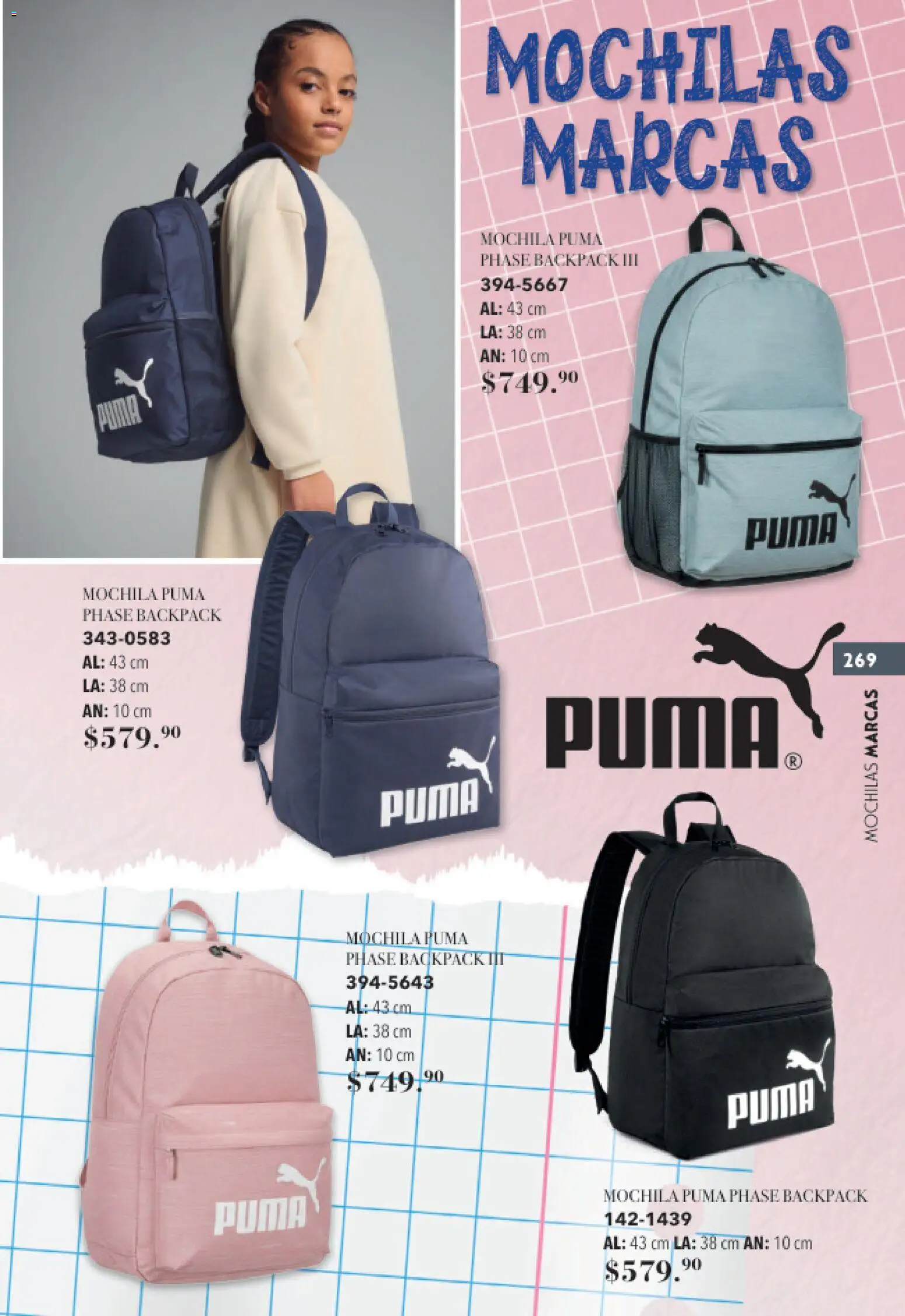 Nuevas ofertas de Andrea válidas en toda la República Mexicana desde el 23/05/2026. ¡Encuentra las mejores ofertas en Andrea catálogo Colegial! | Página: 269 | Productos: Mochila