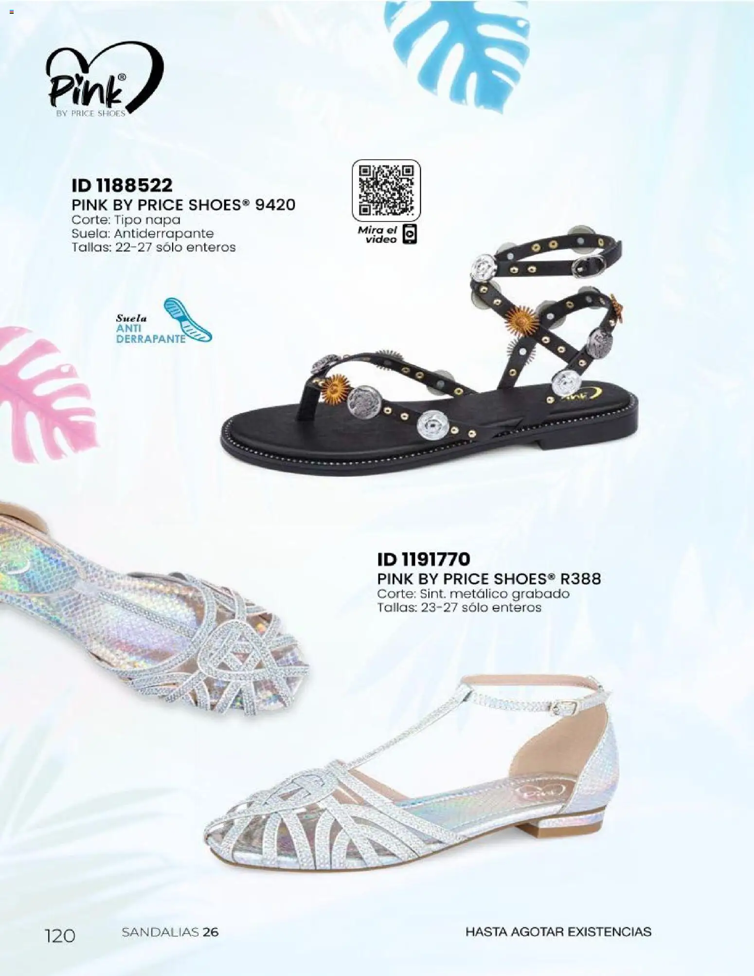 Nuevas ofertas de Price Shoes válidas en toda la República Mexicana desde el 23/06/2026. ¡Encuentra las mejores ofertas en Price Shoes catálogo Sandalias 2026! | Página: 120 | Productos: Sandalias, Video