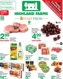 Preview of Highland Farms weekly flyer / circulaire from shop Highland Farms valid from Jun 25, 2026